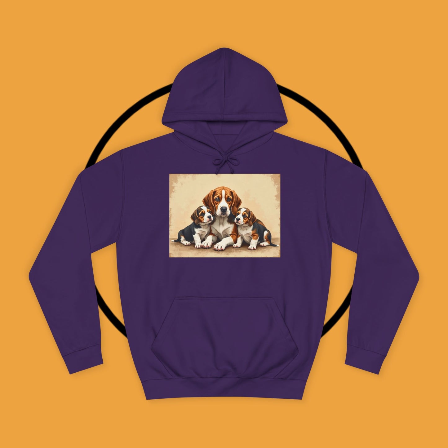 π¨βπ©βπ§βπ¦ Beagle Family Portrait Hoodie - Love Multiplied by Three! πΎ - Unisex Hoodie