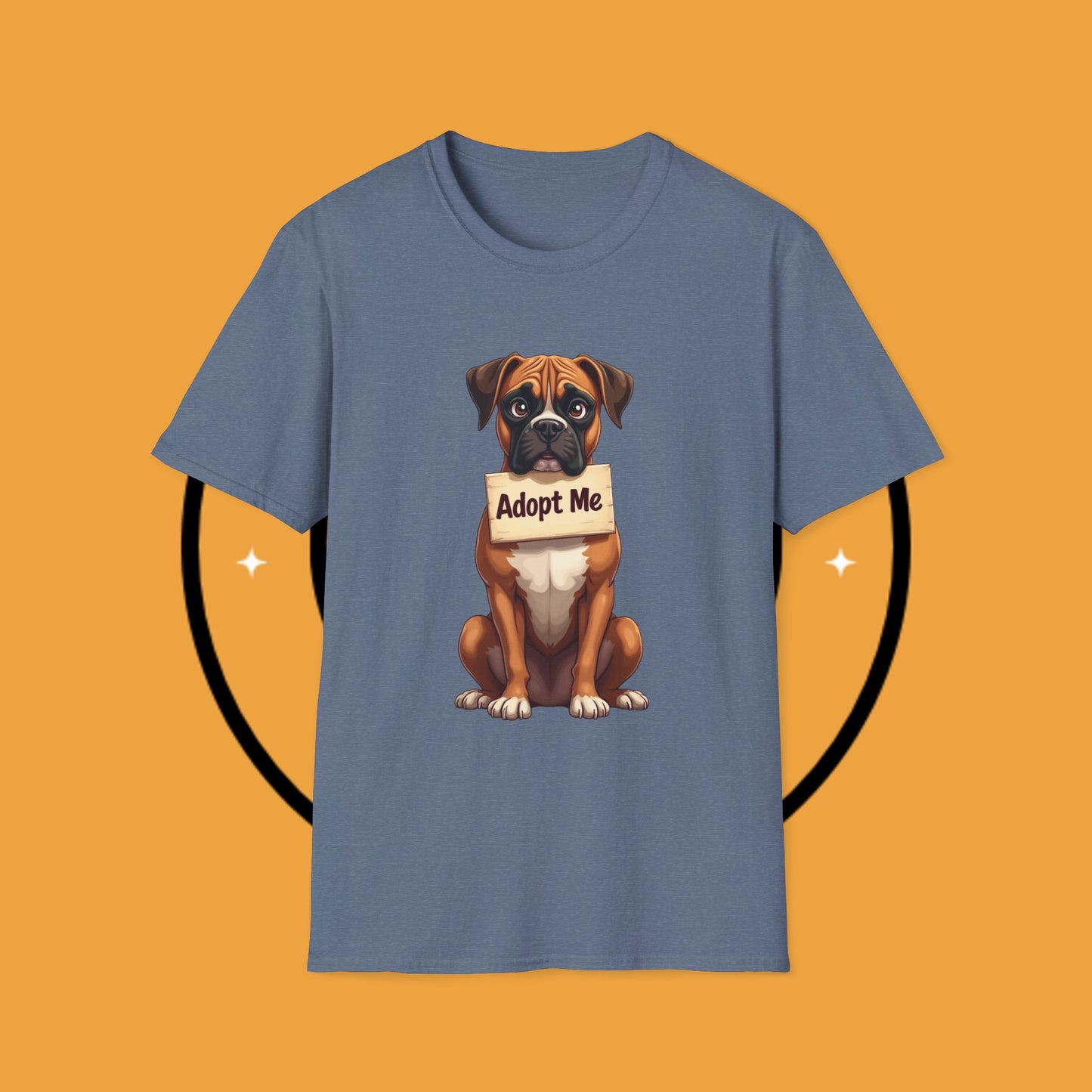 Adopt Me Boxer Dog T-Shirt - Cute Animal Rescue Awareness Tee for Dog Lovers
