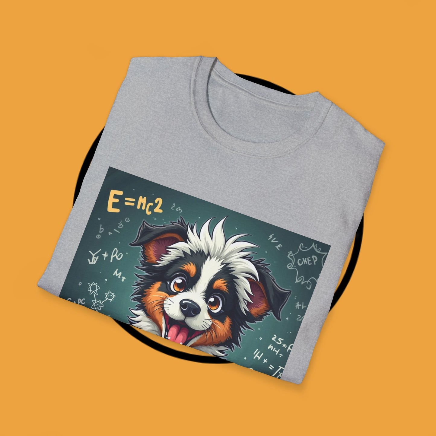 "Einstein Border Collie - Genius Puppy Professor" - Educational Dog T-Shirt - Smart Border Collie Science T-Shirt - Genius Puppy Professor Math Physics Tee | Educational Dog Gift