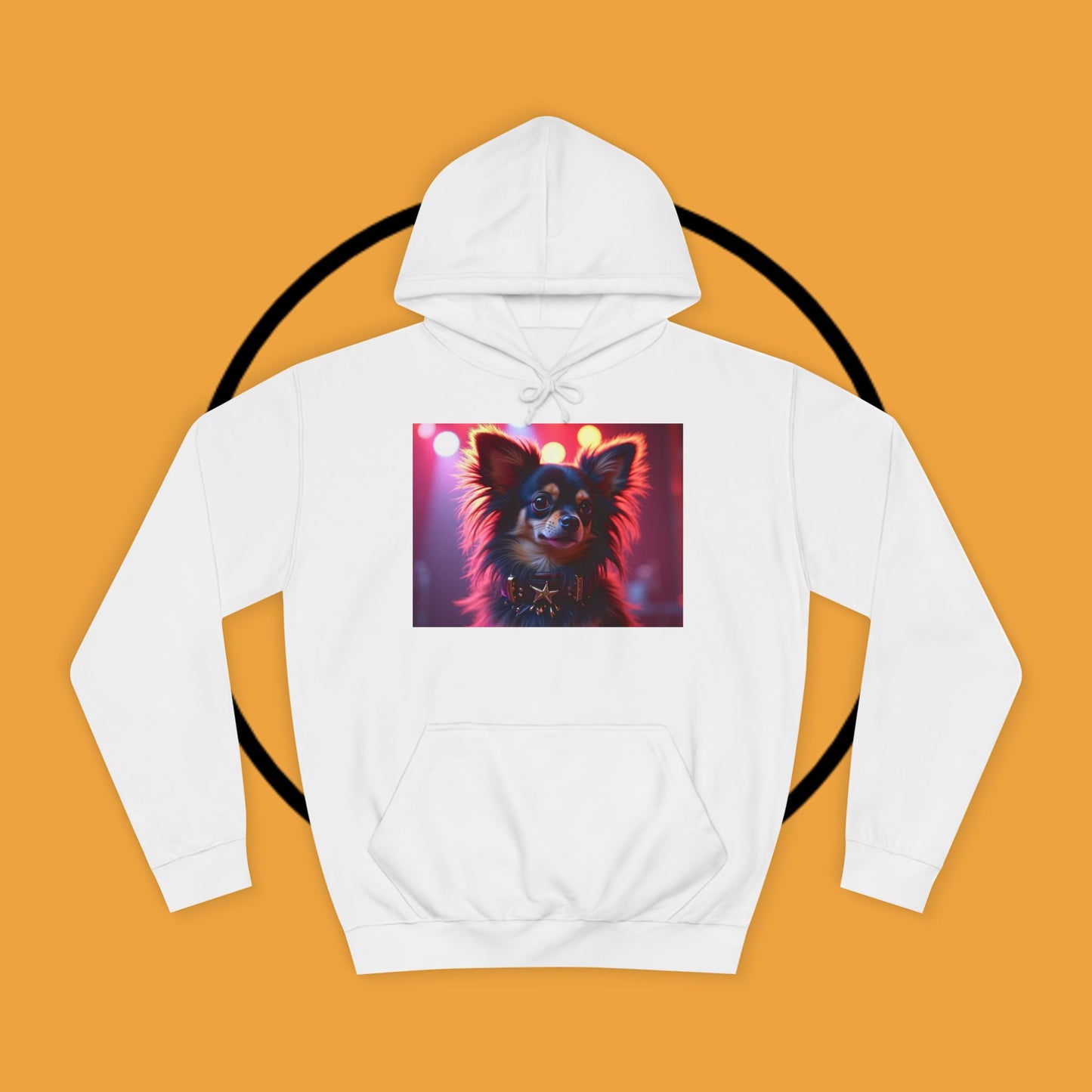 Glamorous Long-Haired Chihuahua Hoodie - Luxury Dog Portrait Pullover