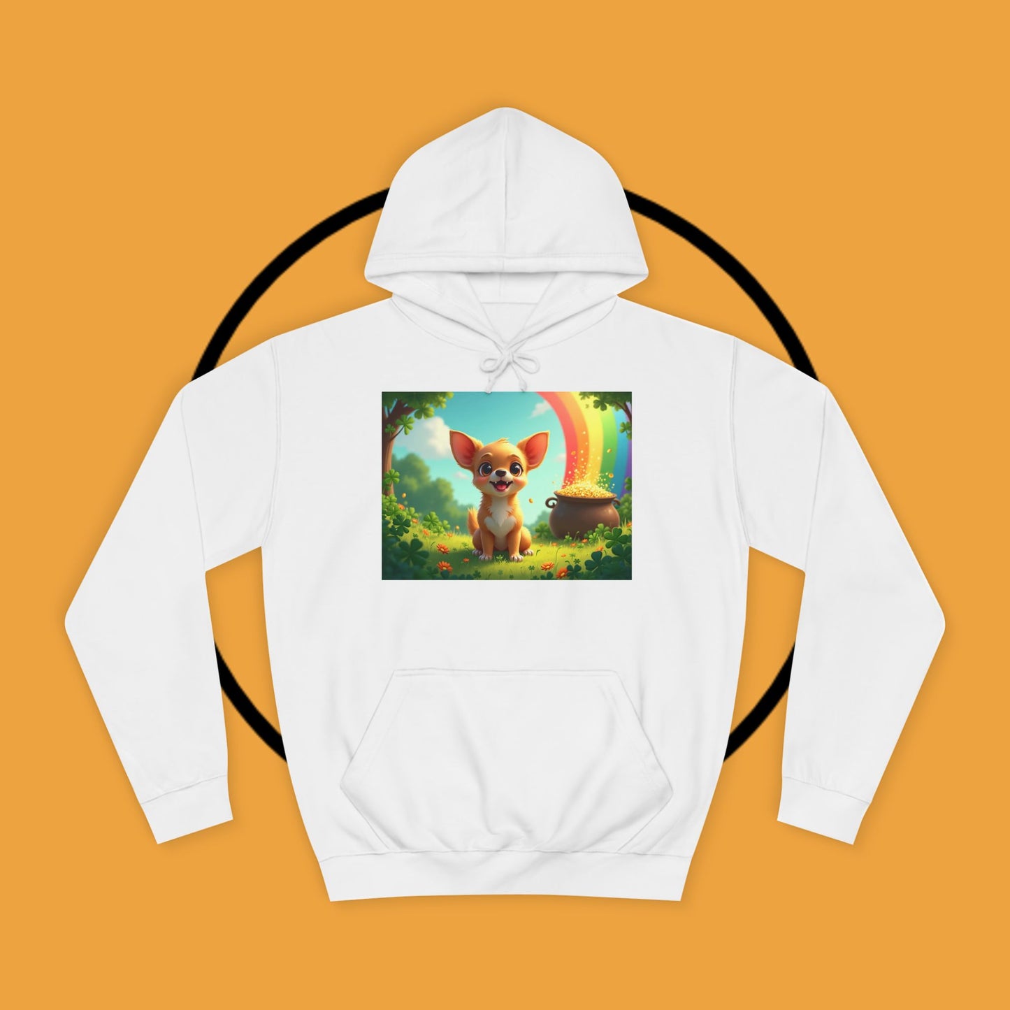 Lucky Rainbow Chihuahua Hoodie - St. Patrick's Day Magical Puppy Sweatshirt