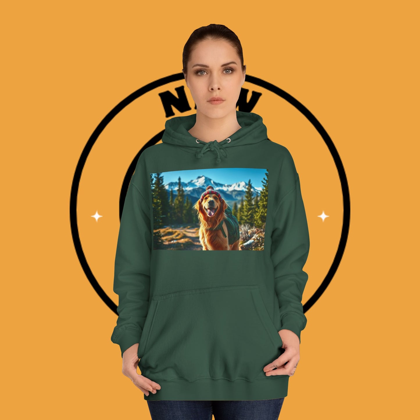 Adventure Awaits – Golden Retriever Mountain Hike Hoodie - Unisex Hoodies