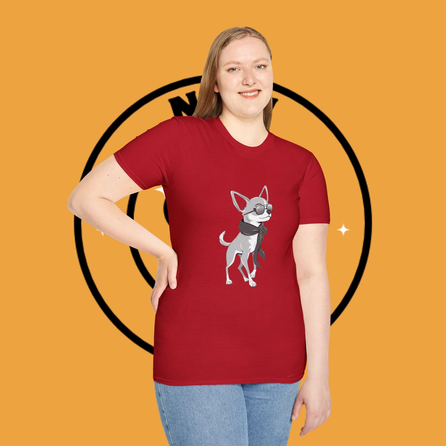 🕶️ Cool Chihuahua Sunglasses T-Shirt - Stylish Dog Aviator Scarf Tee | Hipster Pet Fashion Shirt 🕶️