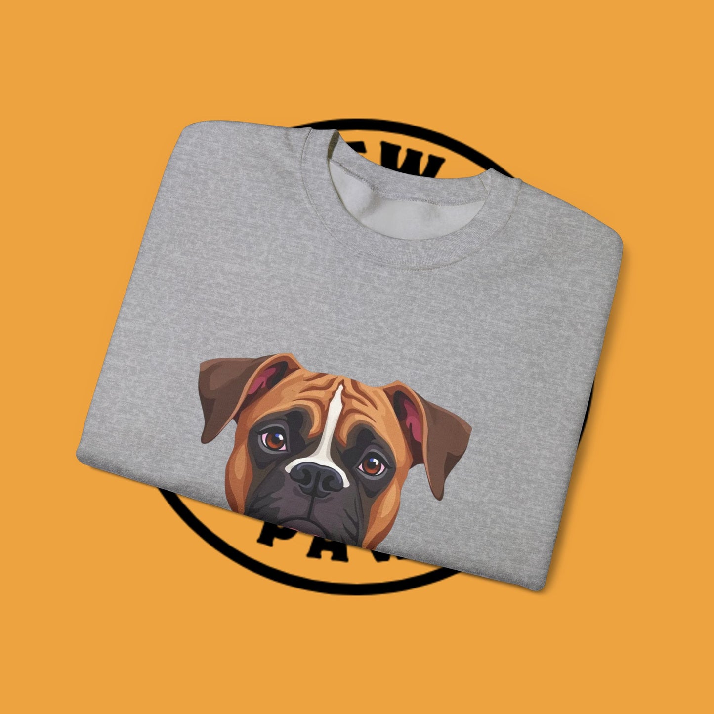 Classic Boxer Dog Portrait Crewneck Sweatshirt | Elegant Dog Lover Gift | Minimalist Boxer Art