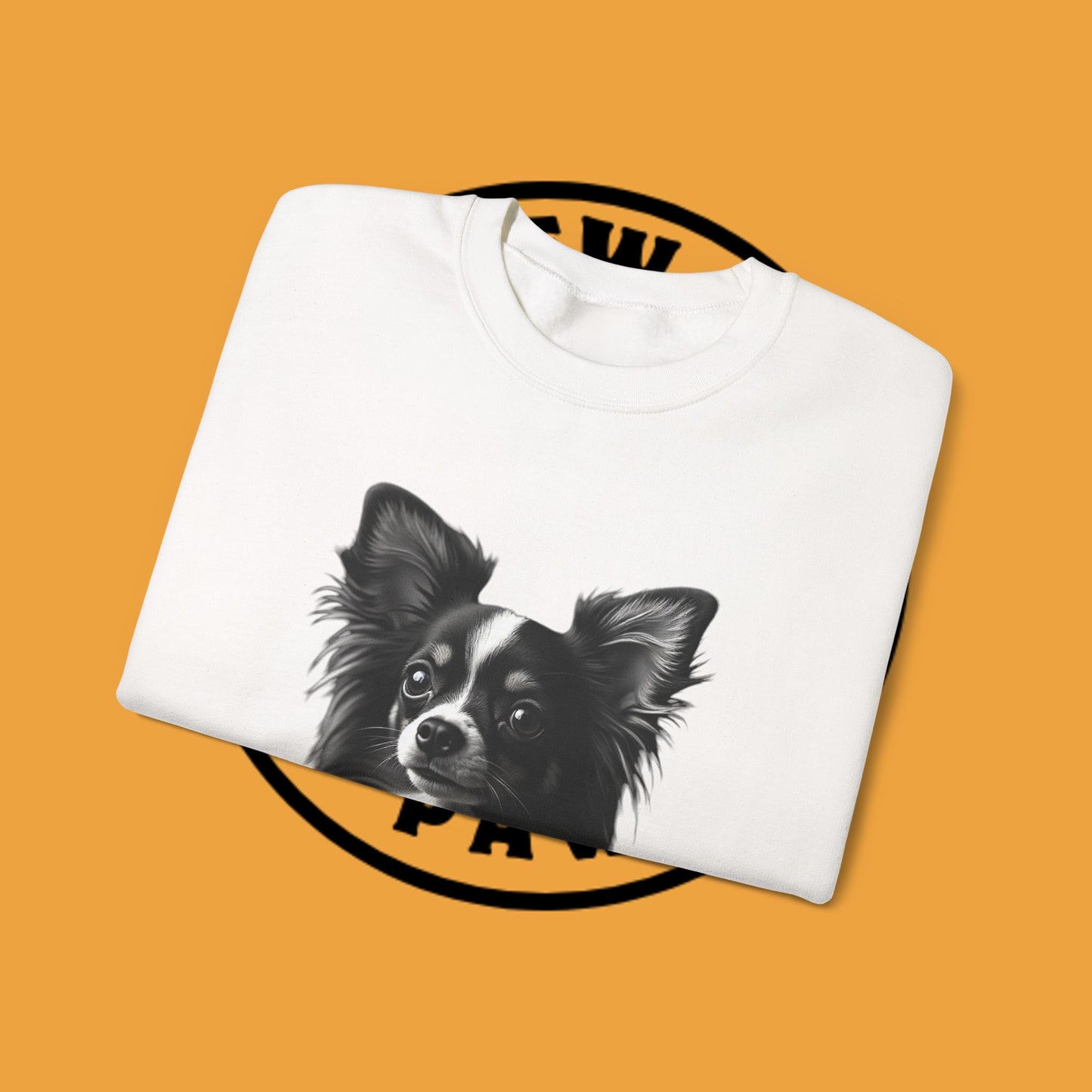 Vintage Chihuahua Portrait Sweatshirt | Black White Dog Photography | Classic Pet Art Design
