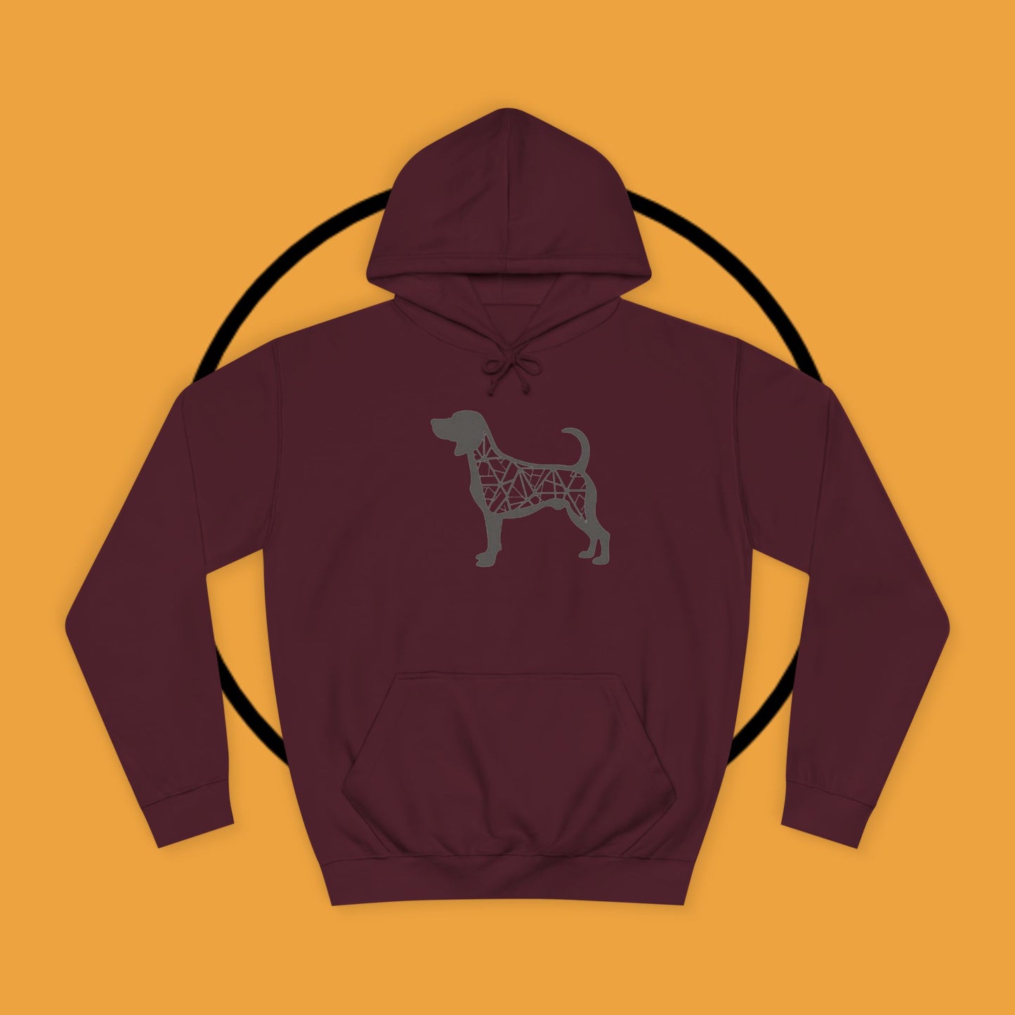 πΊ Geometric Beagle Hoodie - Modern Art Meets Canine Love! π¨ - Unisex Hoodie