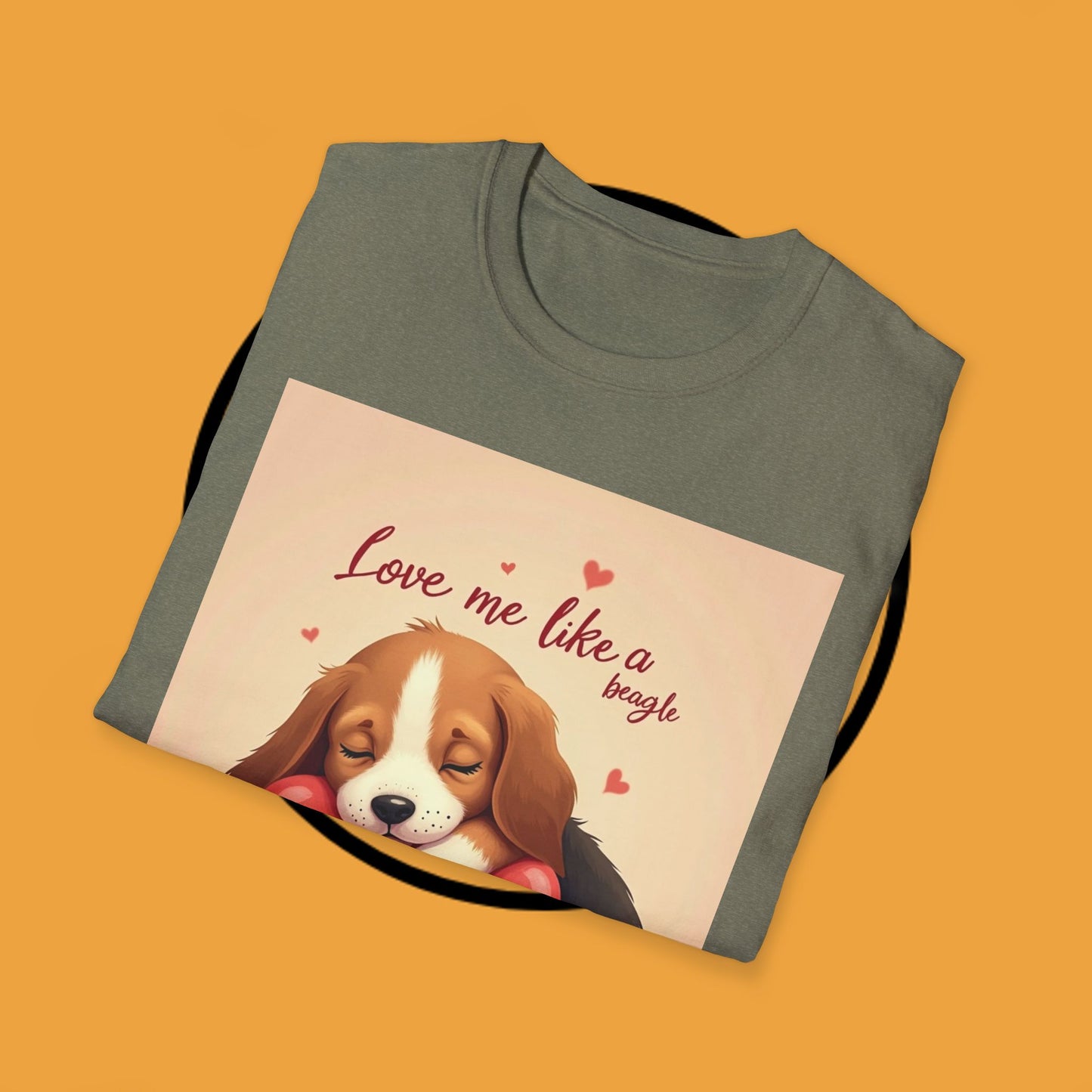 "Love Me Like a Beagle" Valentine's Day T-Shirt - Cute Dog Lover Gift | Romantic Puppy Heart Tee