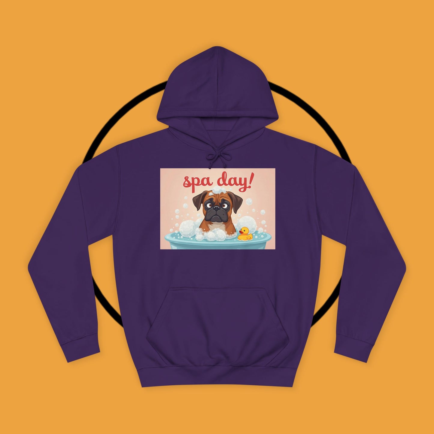 Spa Day Boxer Dog Hoodie | Self-Care Relaxation Gift | Pamper Day Pet Apparel | Wellness Vibes