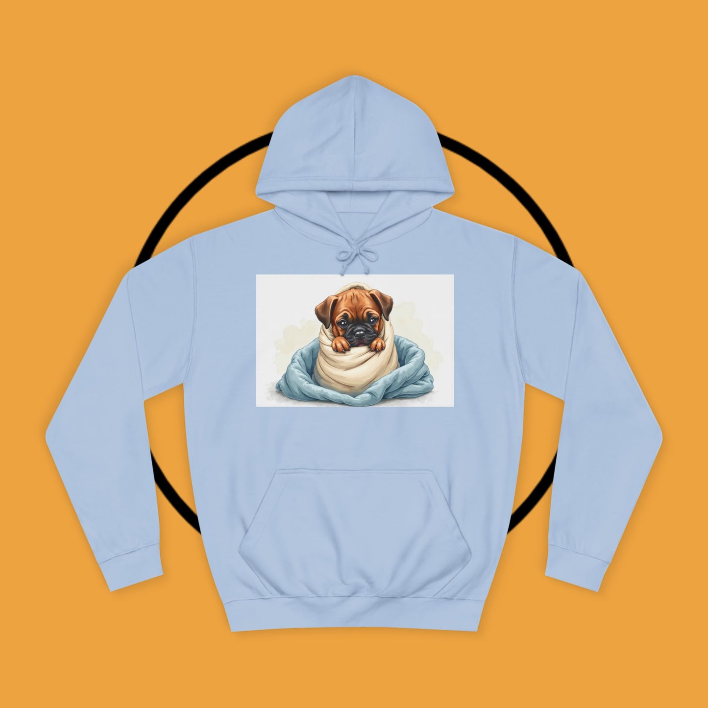 Cozy Boxer Puppy in Blanket Hoodie | Cute Dog Comfort Wear | Lazy Day Pet Apparel | Snuggle Vibes