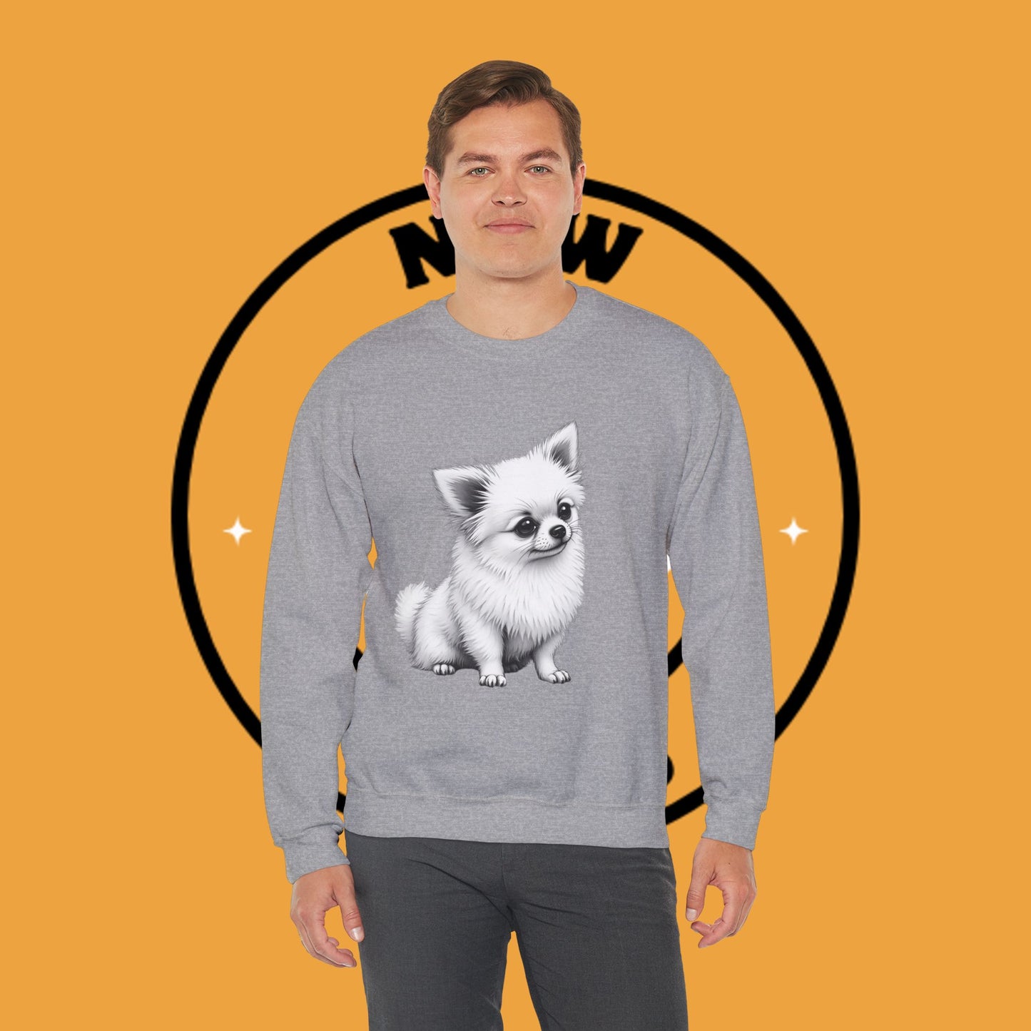 Classic Chihuahua Sketch Sweatshirt | Black White Dog Portrait | Artistic Pet Lover Gift