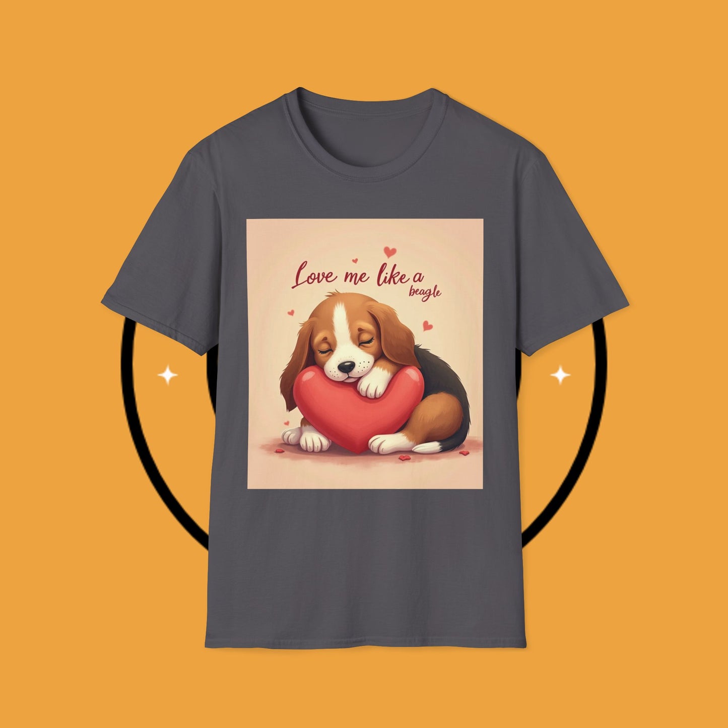 "Love Me Like a Beagle" Valentine's Day T-Shirt - Cute Dog Lover Gift | Romantic Puppy Heart Tee