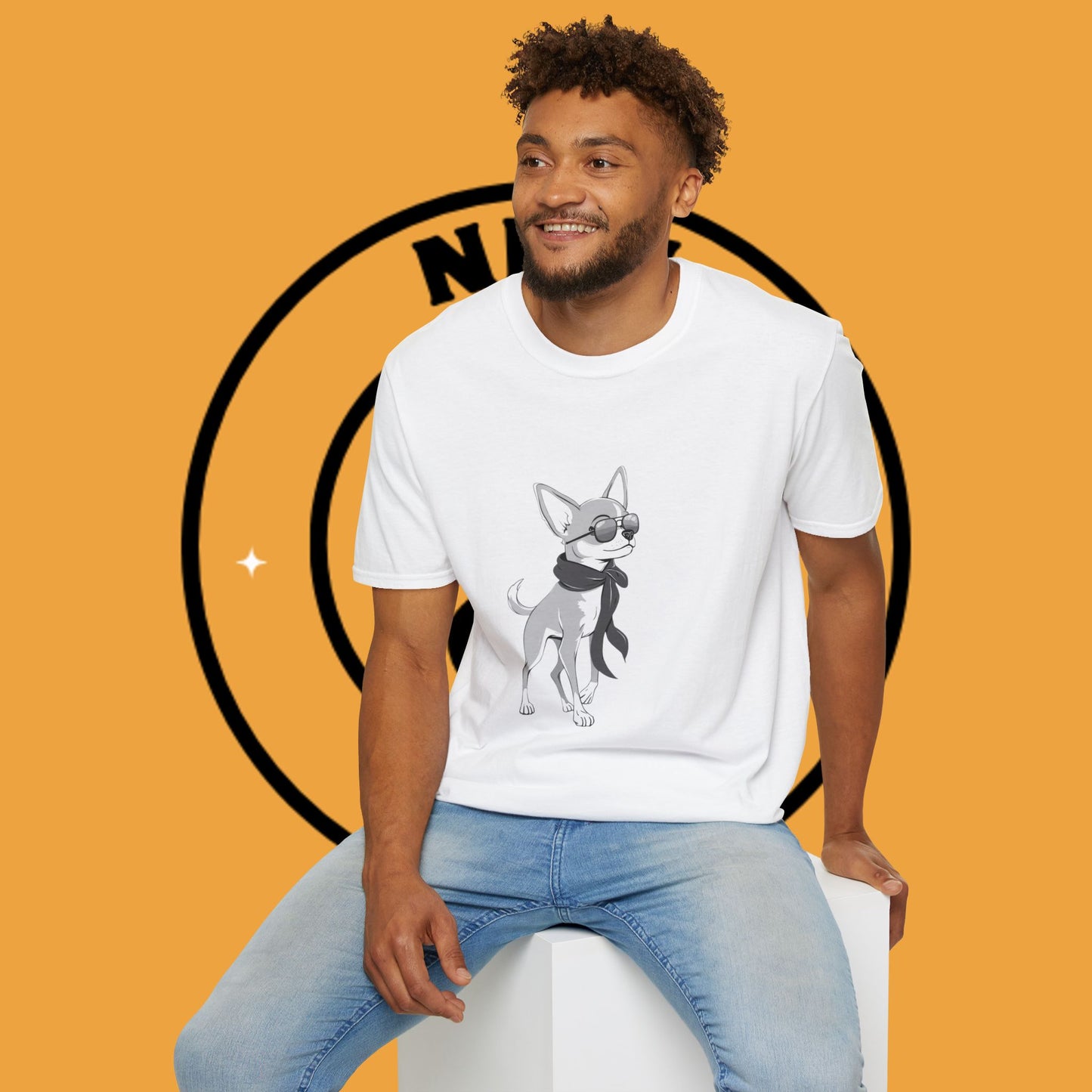 🕶️ Cool Chihuahua Sunglasses T-Shirt - Stylish Dog Aviator Scarf Tee | Hipster Pet Fashion Shirt 🕶️