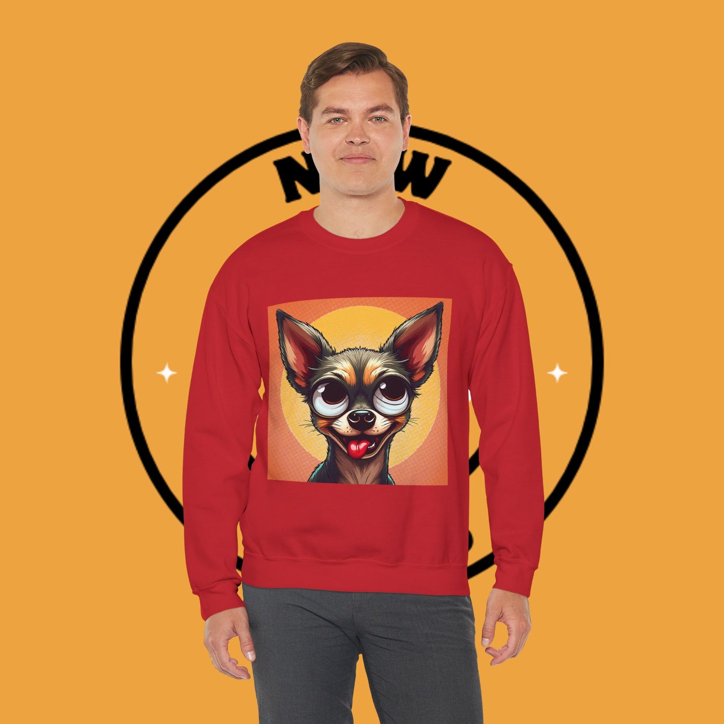 Cute Chihuahua Crewneck Sweatshirt - Funny Dog Lover Gift | Adorable Pet Portrait Pullover