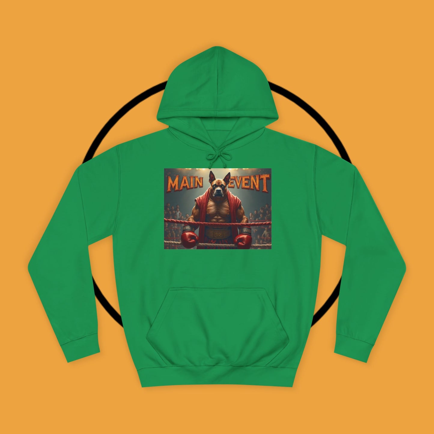 Boxing Boxer Dog Hoodie | Main Event Champion | Funny Fighting Dog Gift | Sports Pet Apparel