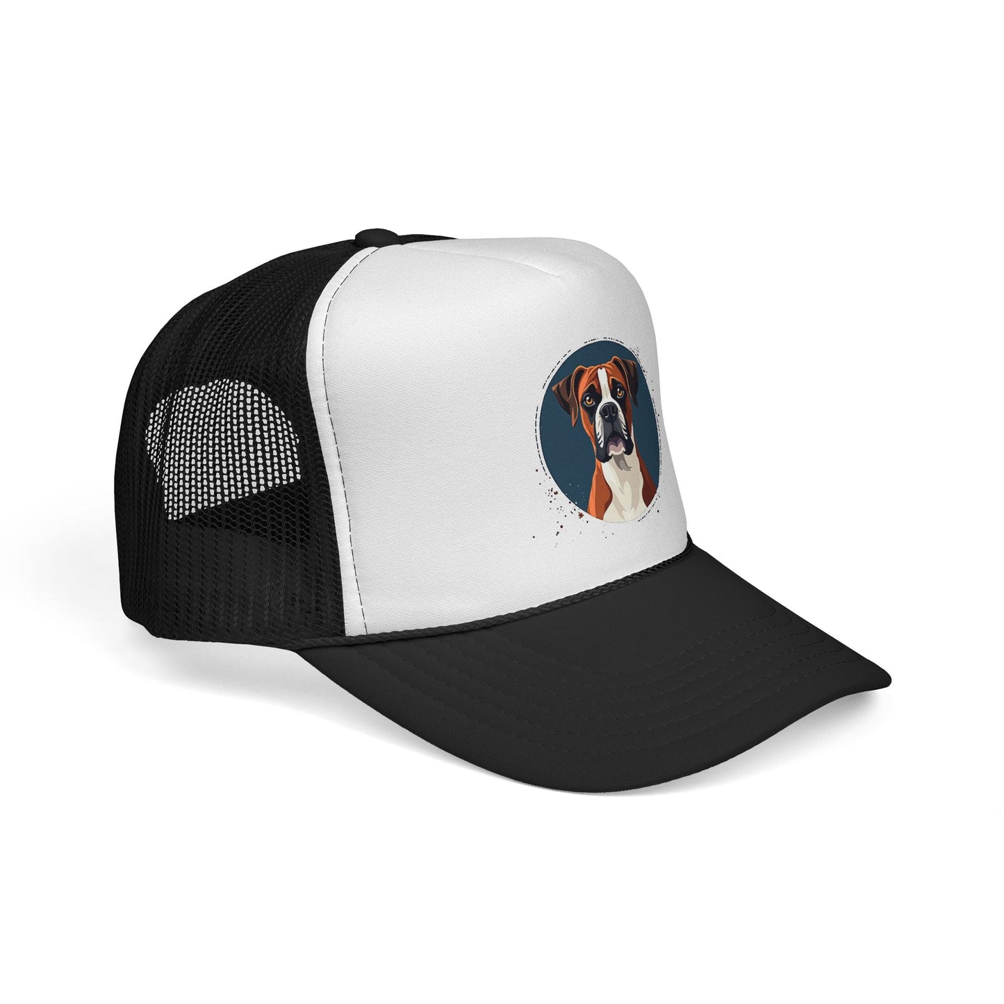 Premium Boxer Dog Trucker Hat - Artistic Pet Portrait Cap