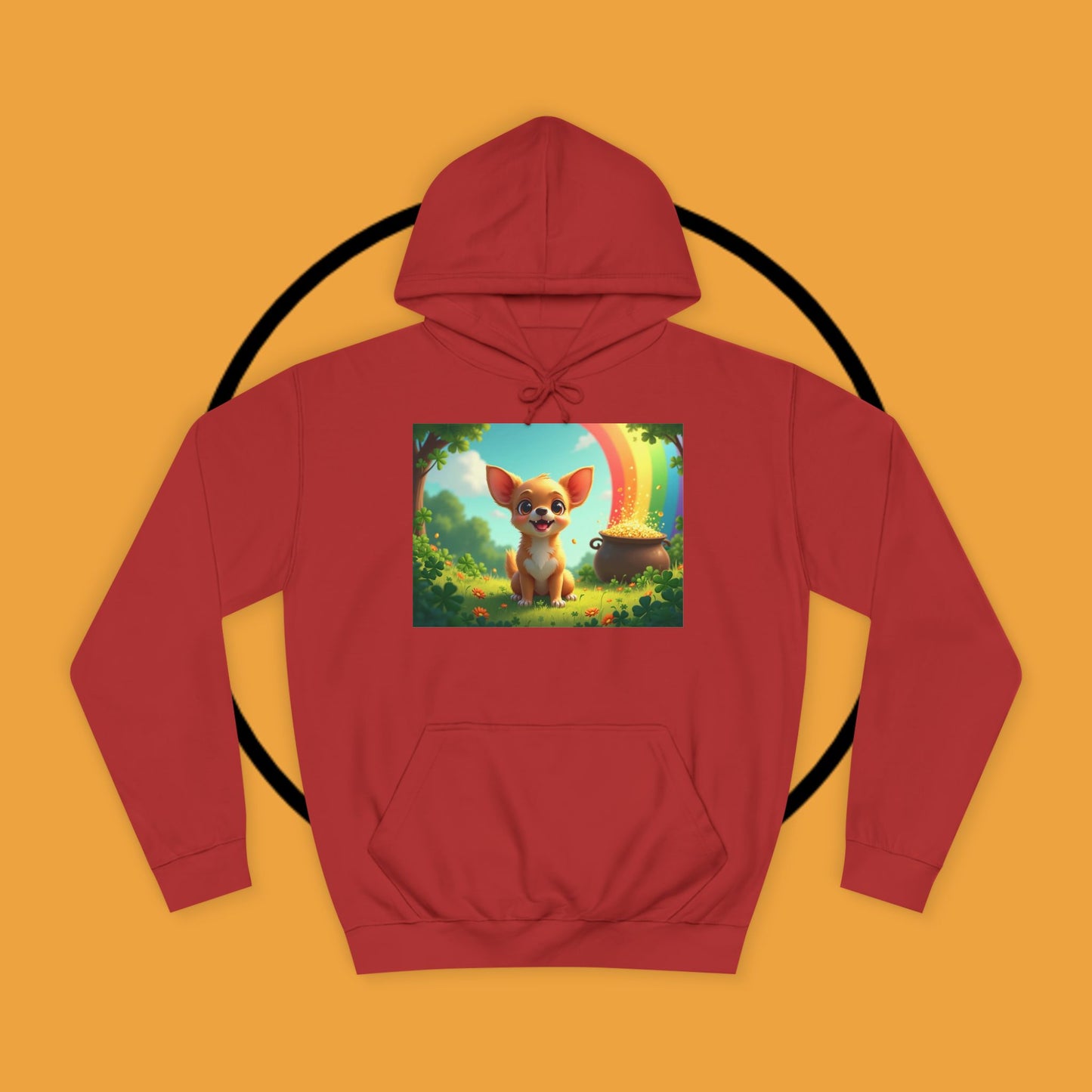 Lucky Rainbow Chihuahua Hoodie - St. Patrick's Day Magical Puppy Sweatshirt