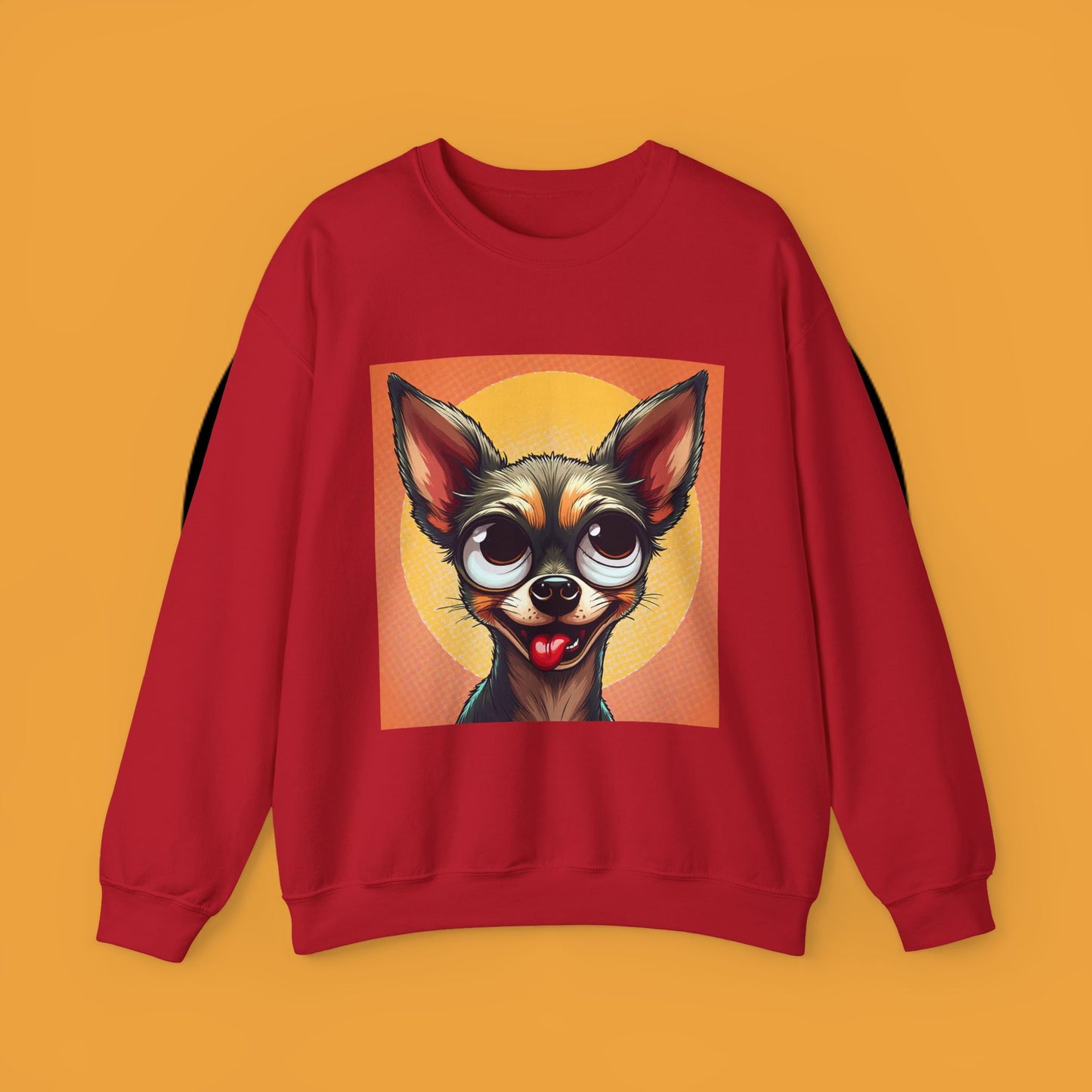 Cute Chihuahua Crewneck Sweatshirt - Funny Dog Lover Gift | Adorable Pet Portrait Pullover
