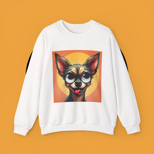 Cute Chihuahua Crewneck Sweatshirt - Funny Dog Lover Gift | Adorable Pet Portrait Pullover