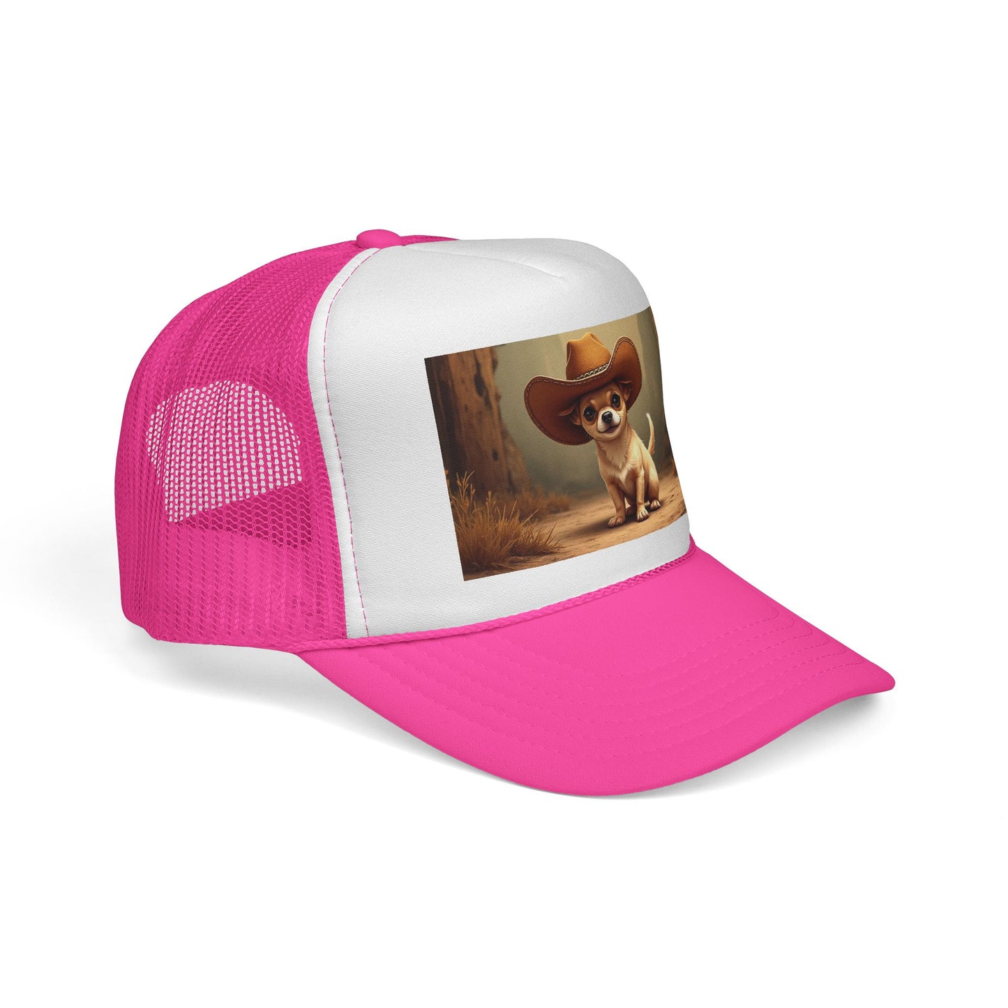 Cowboy Chihuahua Trucker Hat - Western Style Mesh Cap | Funny Dog Lover Gift with Adjustable Snapback