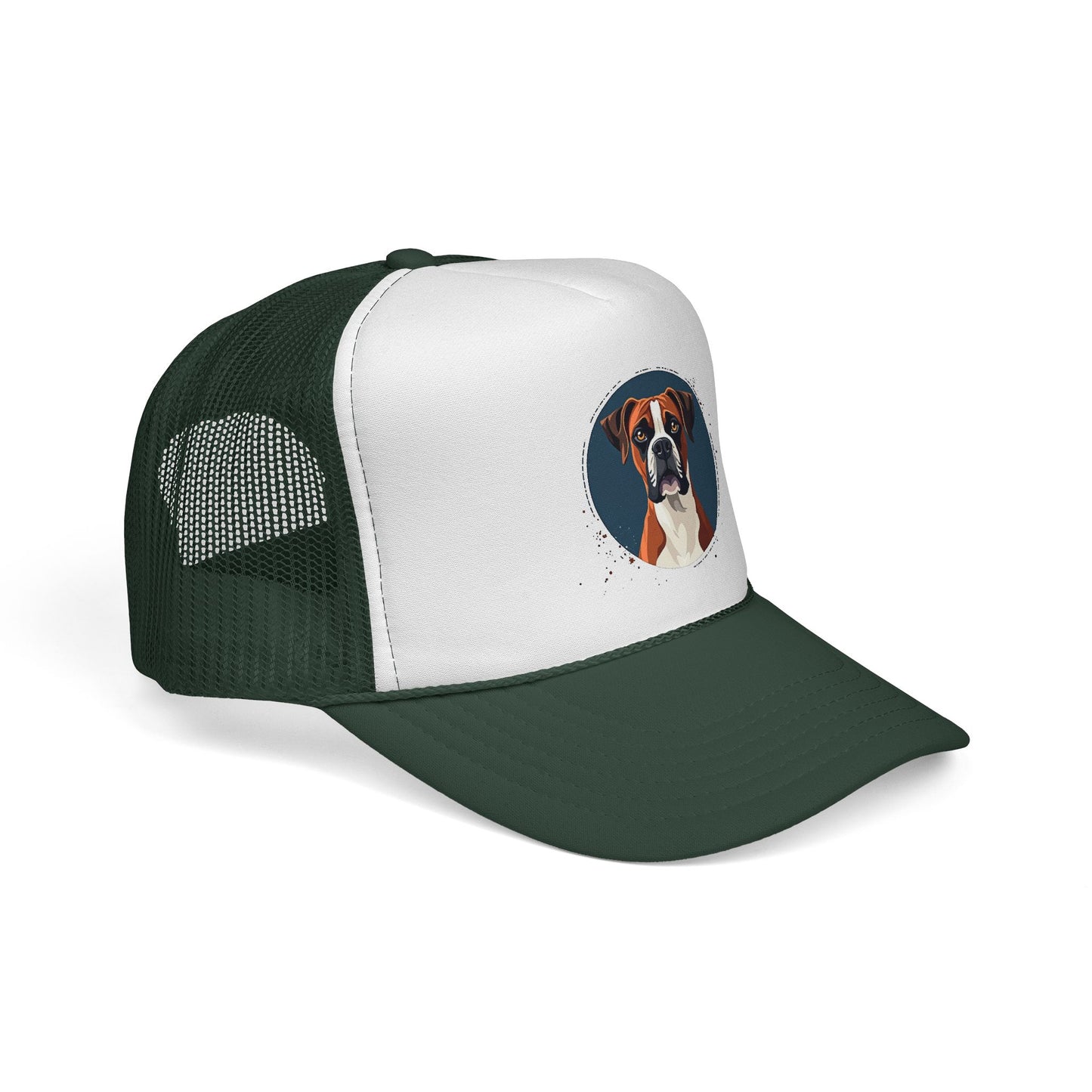 Premium Boxer Dog Trucker Hat - Artistic Pet Portrait Cap