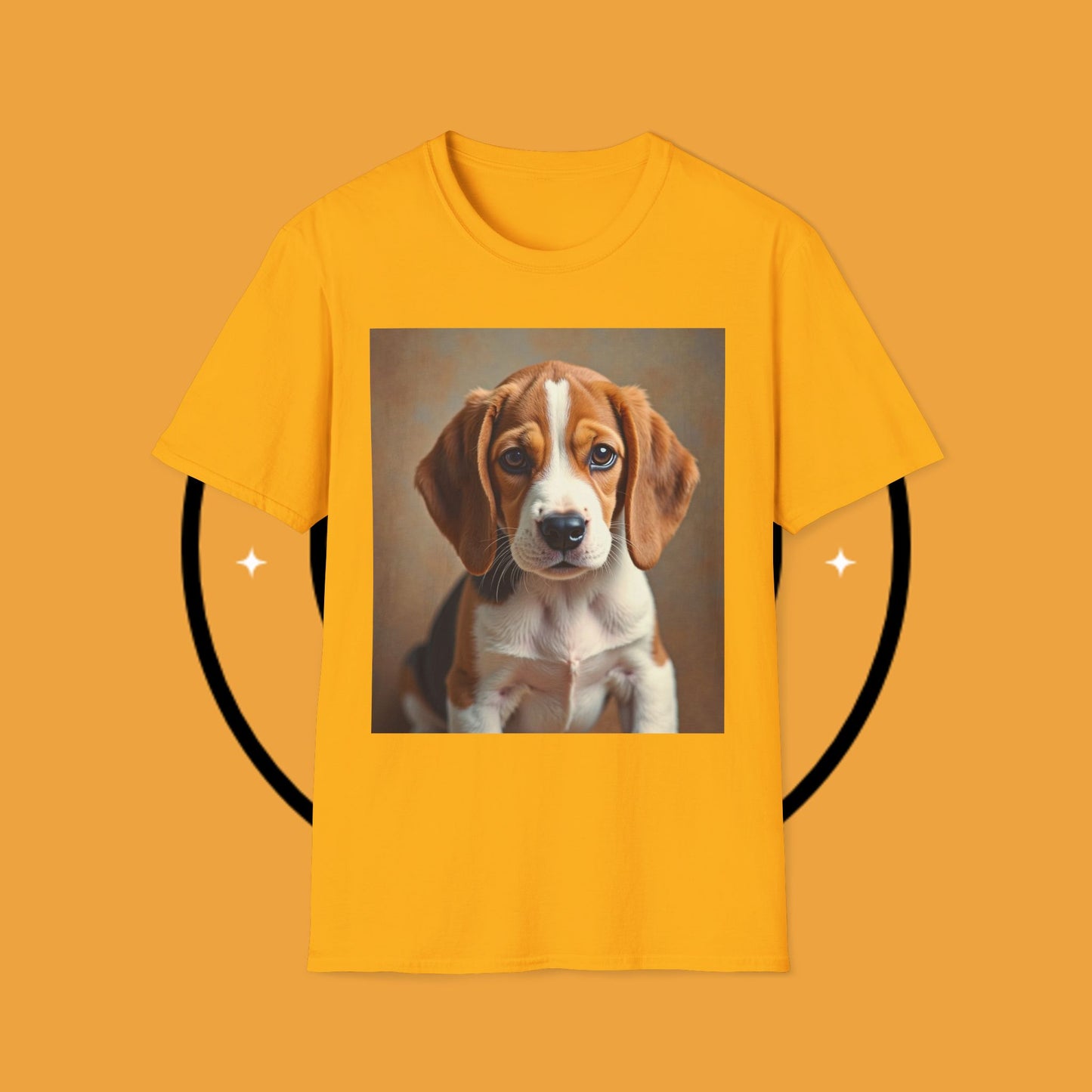 Adorable Beagle Puppy T-Shirt - Cute Dog Lover Gift | Premium Cotton Tee with Expressive Eyes Design
