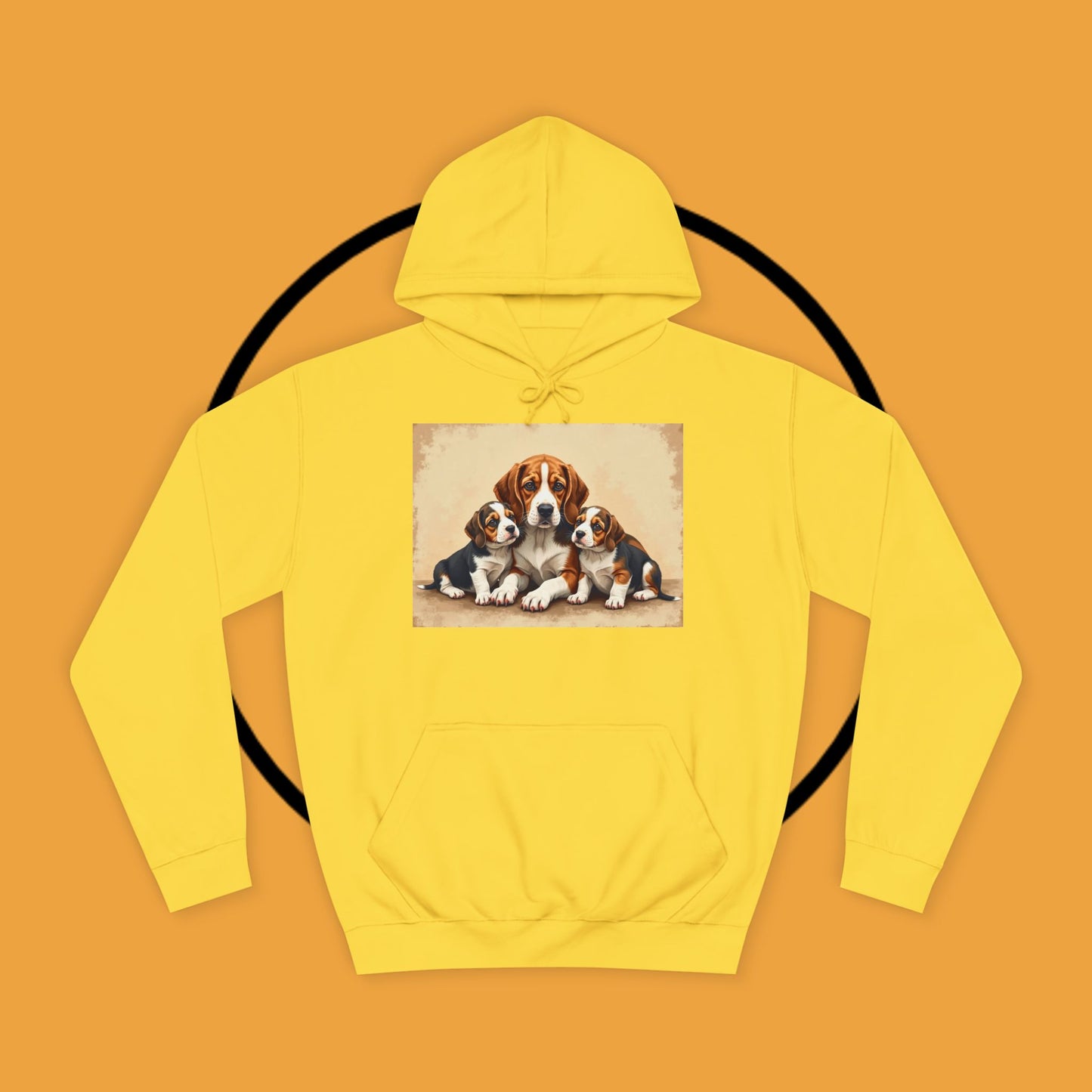 👨‍👩‍👧‍👦 Beagle Family Portrait Hoodie - Love Multiplied by Three! 🐾 - Unisex Hoodie