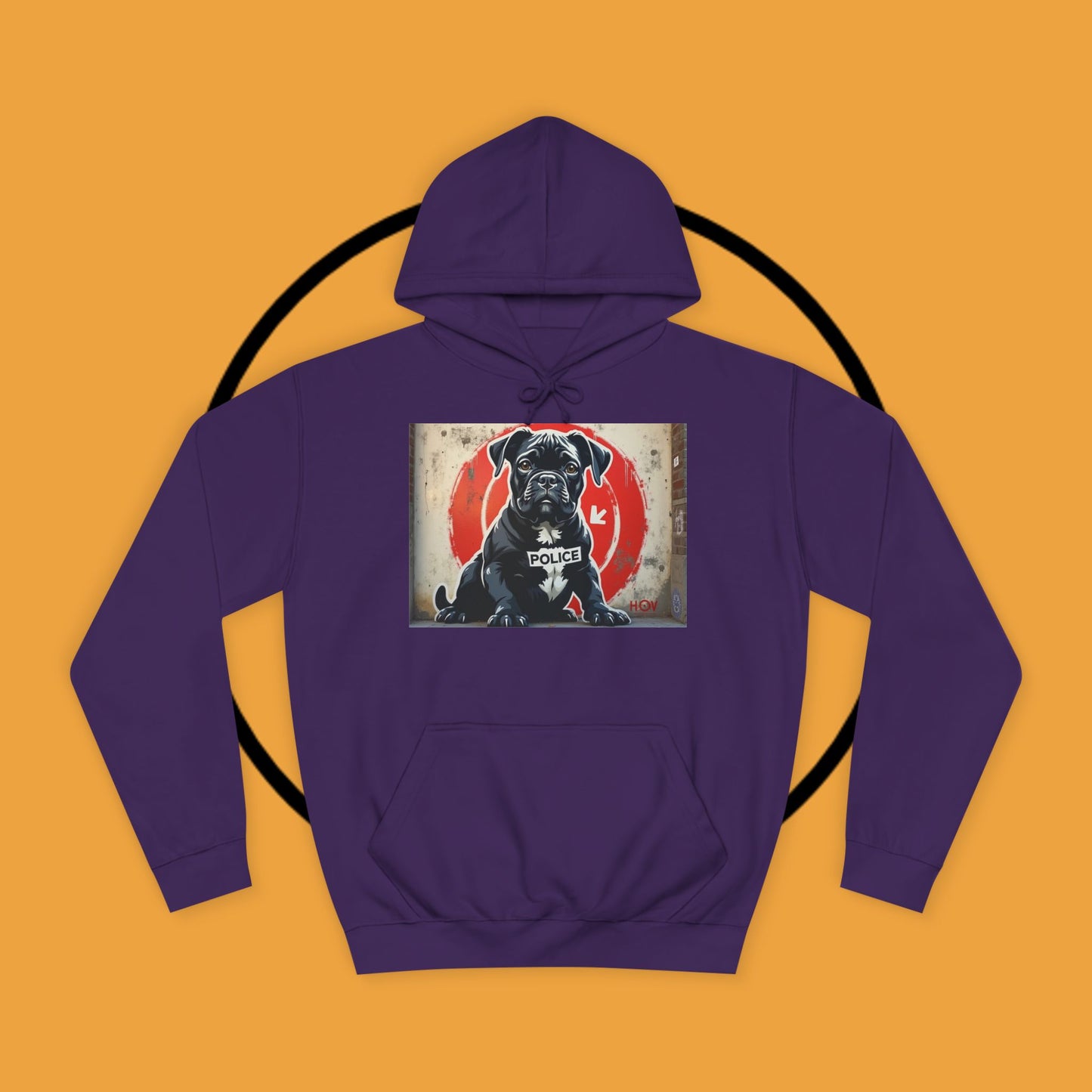 K9 Police Boxer Puppy Hoodie - Street Art Law Enforcement Design | First Responder Gift