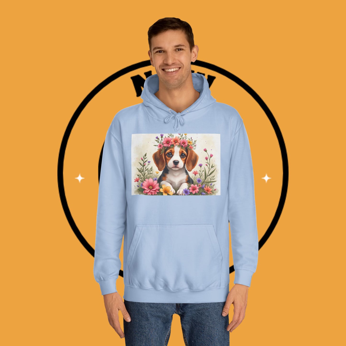 🌸 Enchanted Garden Beagle Hoodie - Where Cuteness Blooms! 🐶 - Unisex Hoodie