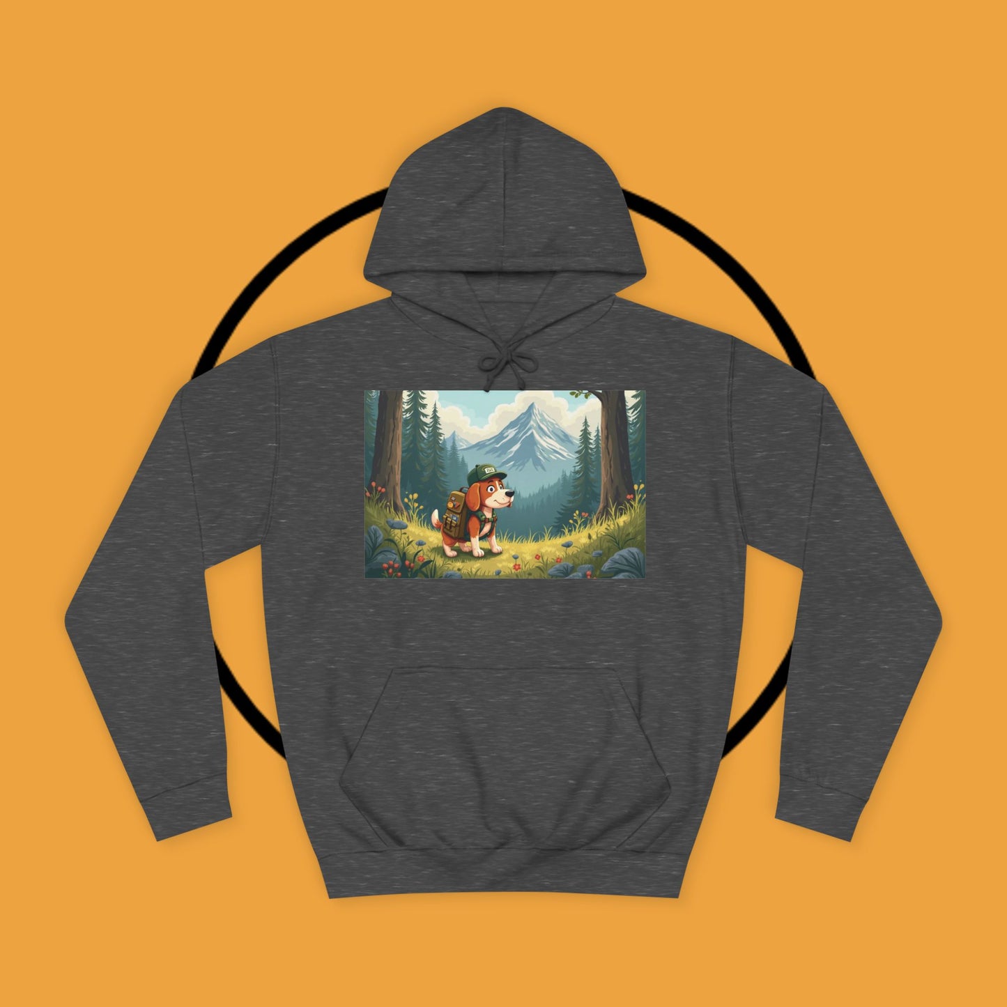 Adventure Awaits! 🌲🐾 - Beagle backpacker - Adorable Hiker Dog Hoodie - Unisex Hoodie