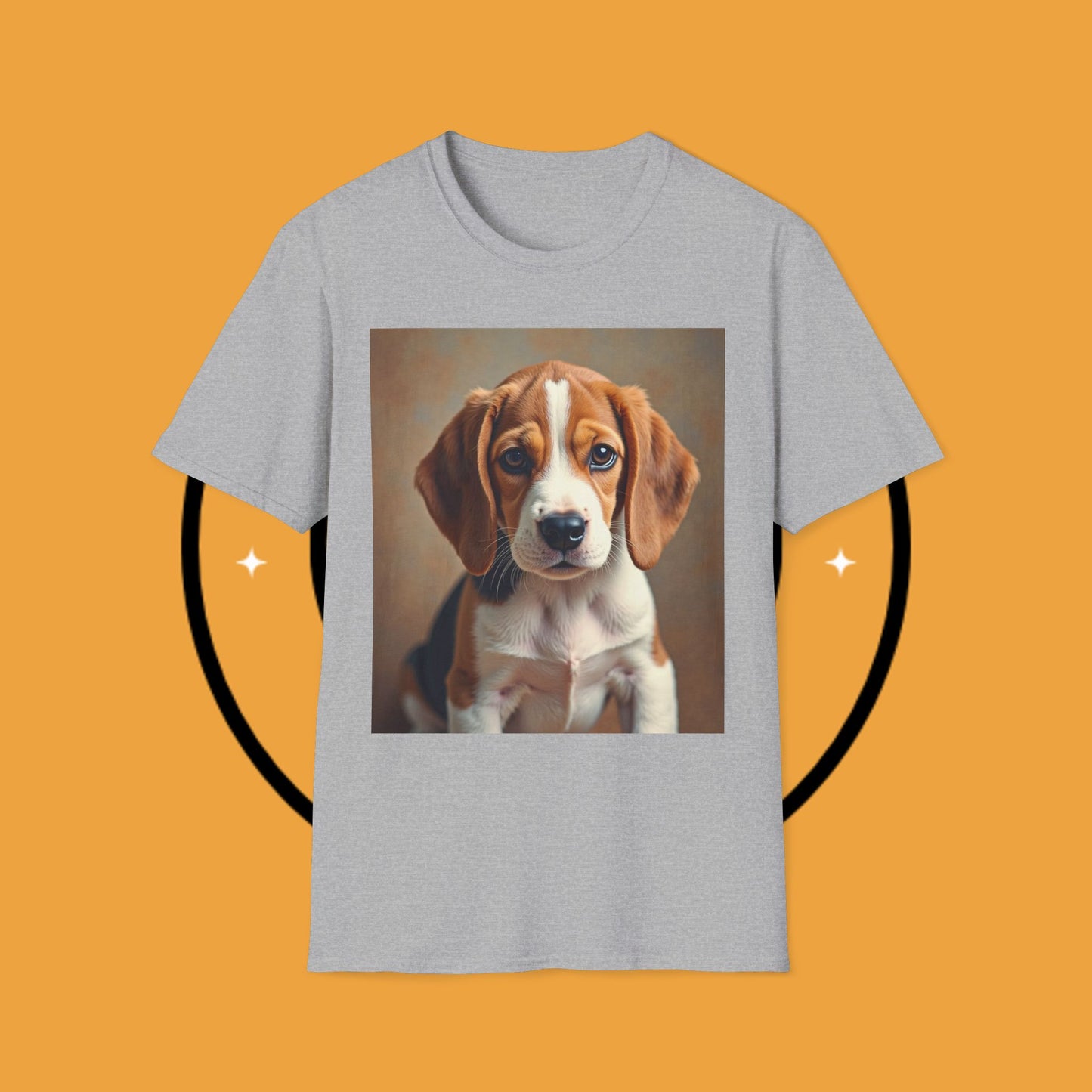 Adorable Beagle Puppy T-Shirt - Cute Dog Lover Gift | Premium Cotton Tee with Expressive Eyes Design