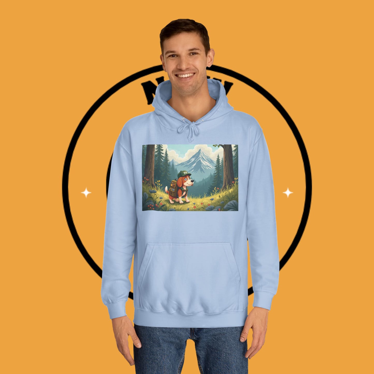 Adventure Awaits! 🌲🐾 - Beagle backpacker - Adorable Hiker Dog Hoodie - Unisex Hoodie