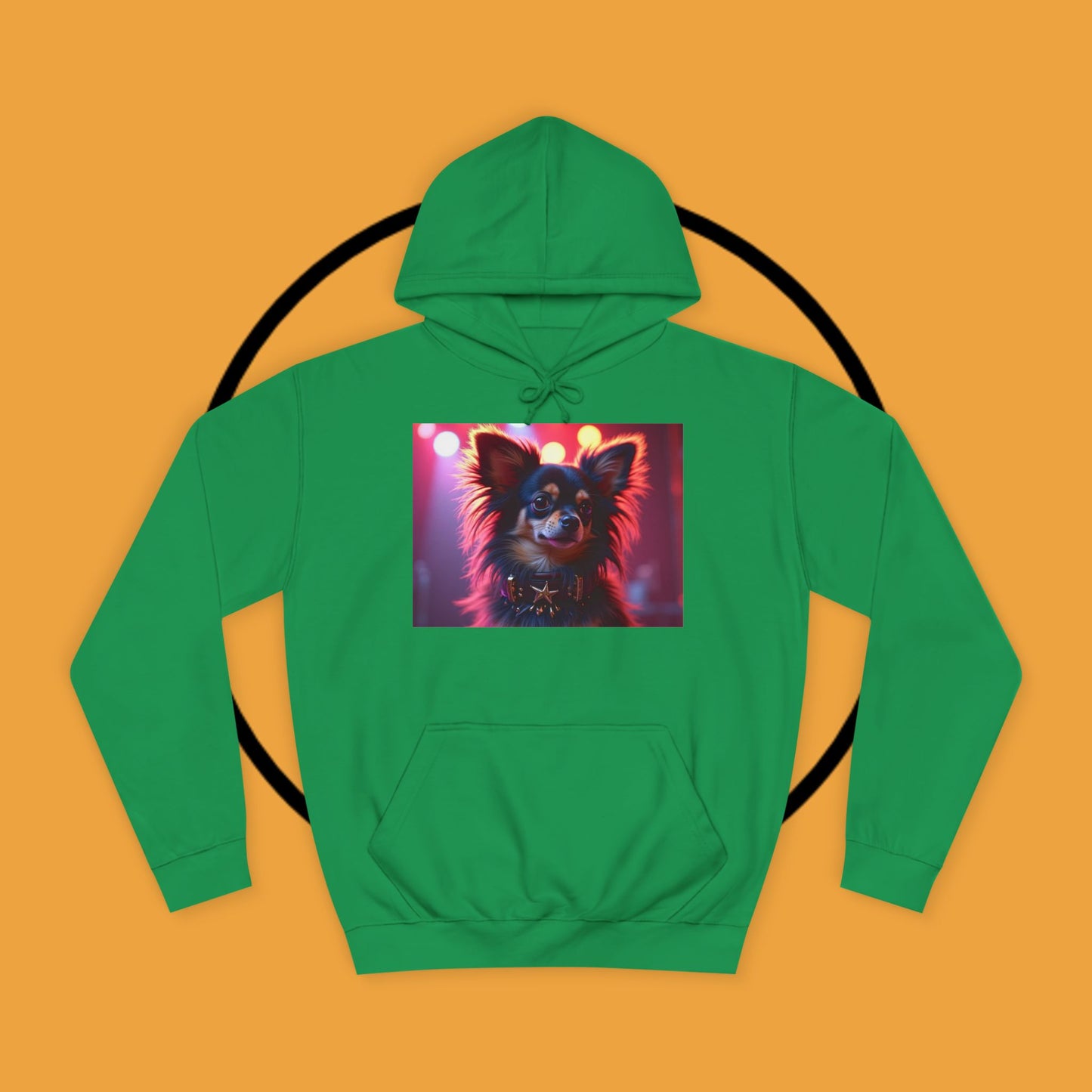 Glamorous Long-Haired Chihuahua Hoodie - Luxury Dog Portrait Pullover