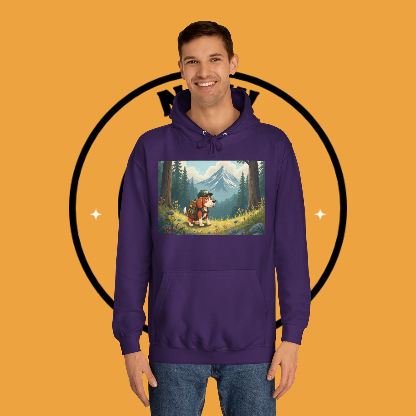 Adventure Awaits! 🌲🐾 - Beagle backpacker - Adorable Hiker Dog Hoodie - Unisex Hoodie