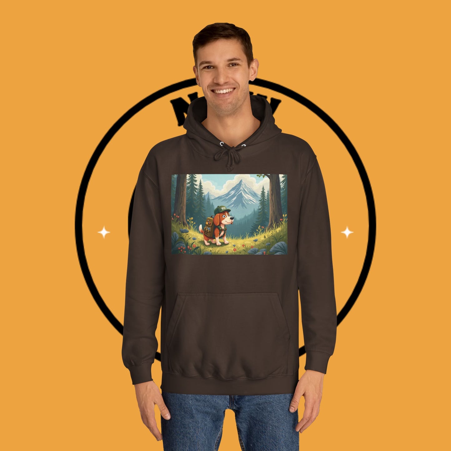 Adventure Awaits! 🌲🐾 - Beagle backpacker - Adorable Hiker Dog Hoodie - Unisex Hoodie