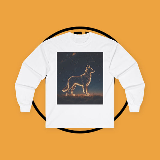 Cosmic Border Collie Constellation Long Sleeve Tee - Celestial Dog Shirt | Mystical Pet Apparel