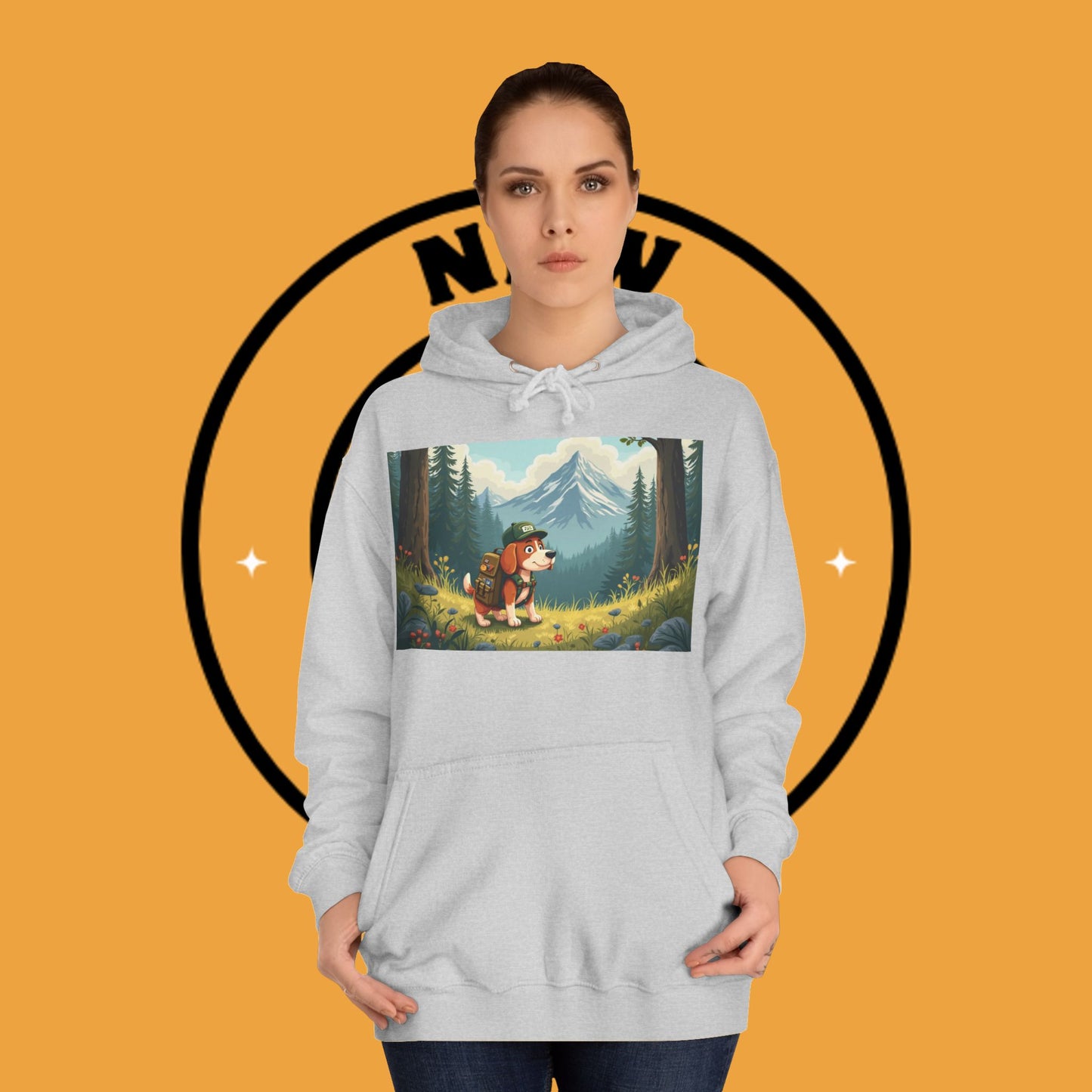 Adventure Awaits! 🌲🐾 - Beagle backpacker - Adorable Hiker Dog Hoodie - Unisex Hoodie