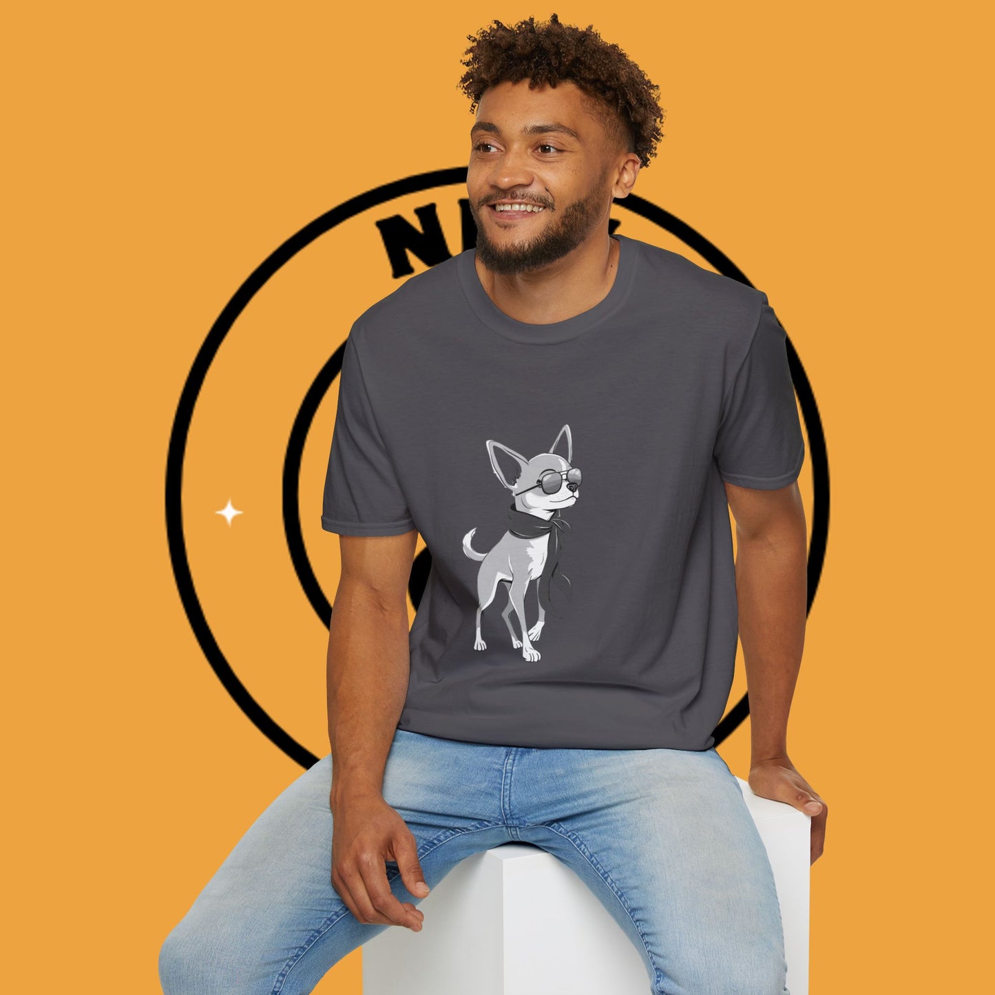 🕶️ Cool Chihuahua Sunglasses T-Shirt - Stylish Dog Aviator Scarf Tee | Hipster Pet Fashion Shirt 🕶️