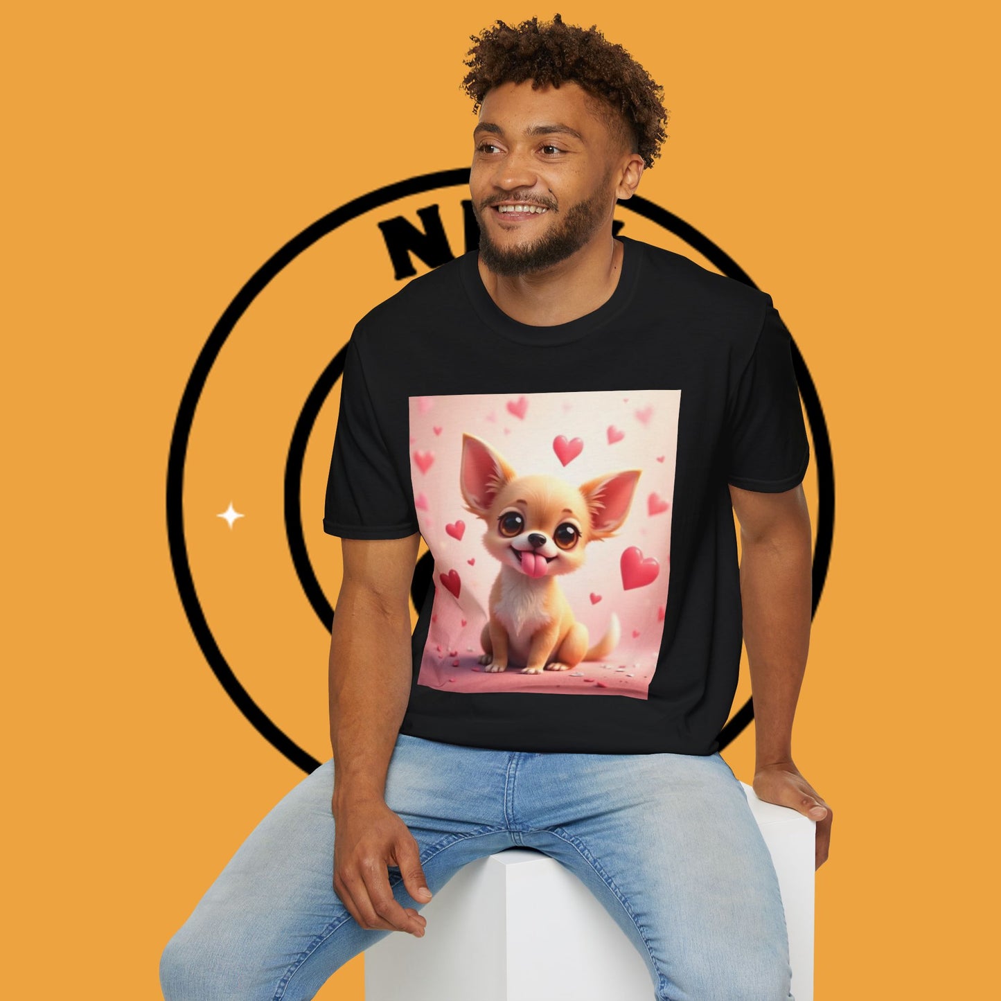 Cute Chihuahua Puppy Love Heart T-Shirt - Funny Dog Lover Gift Tee | Kawaii Pet Apparel