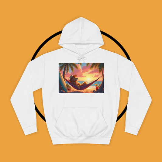 Beachside Bliss Golden Retriever Hammock Hoodie - Unisex Hoodies