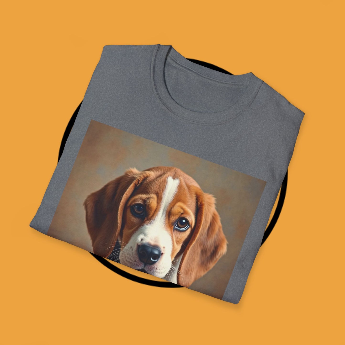 Adorable Beagle Puppy T-Shirt - Cute Dog Lover Gift | Premium Cotton Tee with Expressive Eyes Design