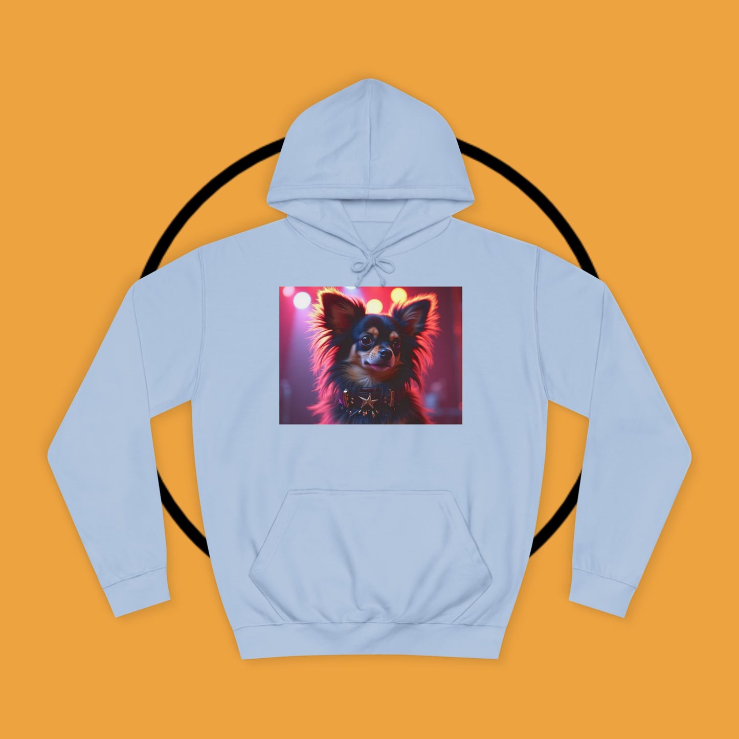 Glamorous Long-Haired Chihuahua Hoodie - Luxury Dog Portrait Pullover
