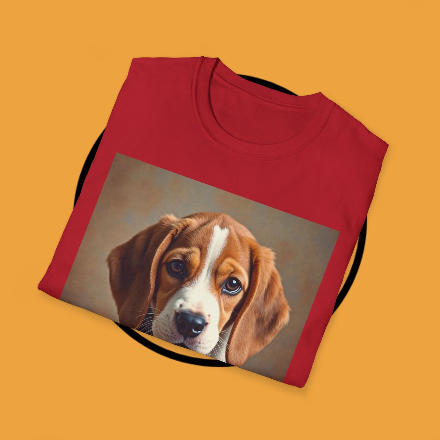 Adorable Beagle Puppy T-Shirt - Cute Dog Lover Gift | Premium Cotton Tee with Expressive Eyes Design
