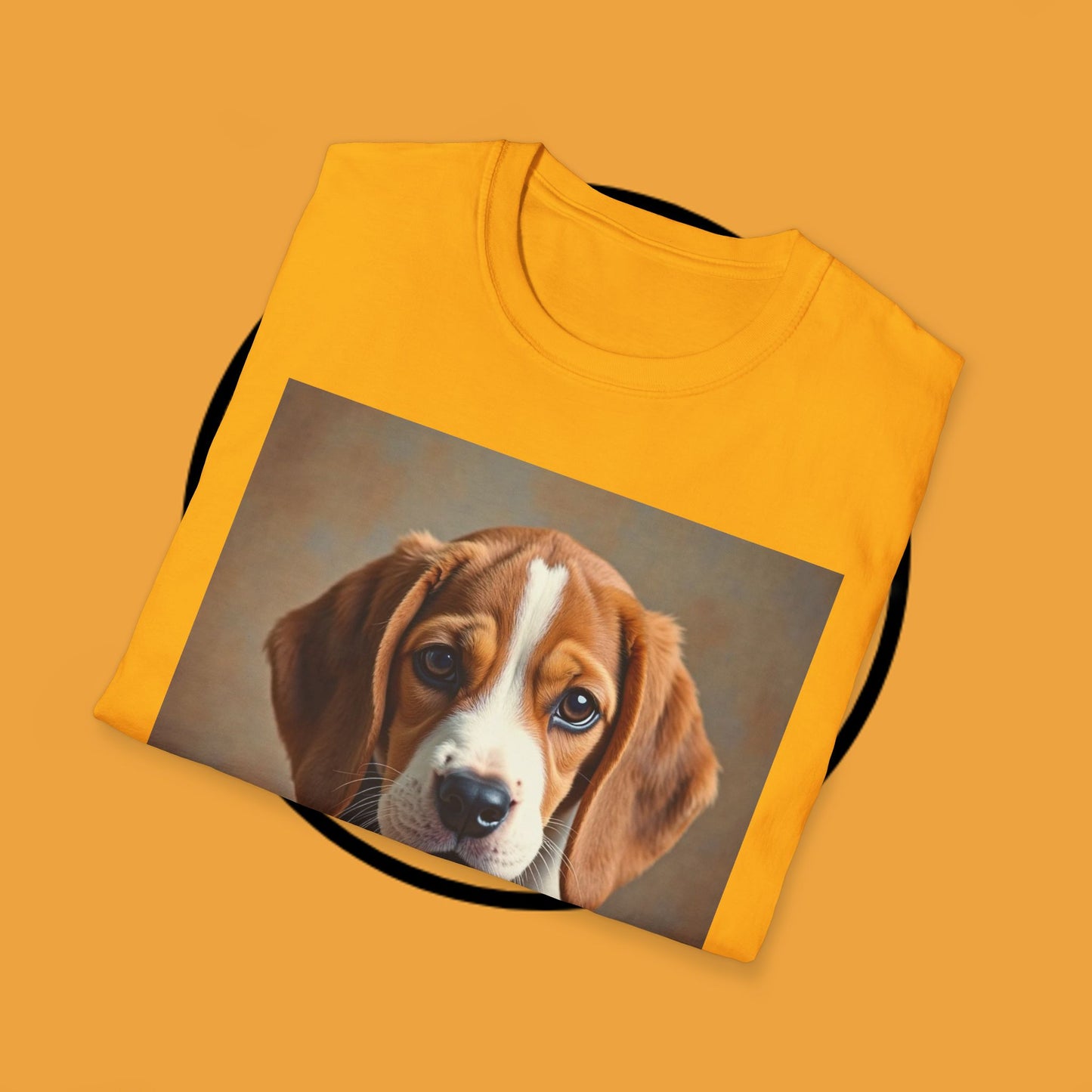 Adorable Beagle Puppy T-Shirt - Cute Dog Lover Gift | Premium Cotton Tee with Expressive Eyes Design