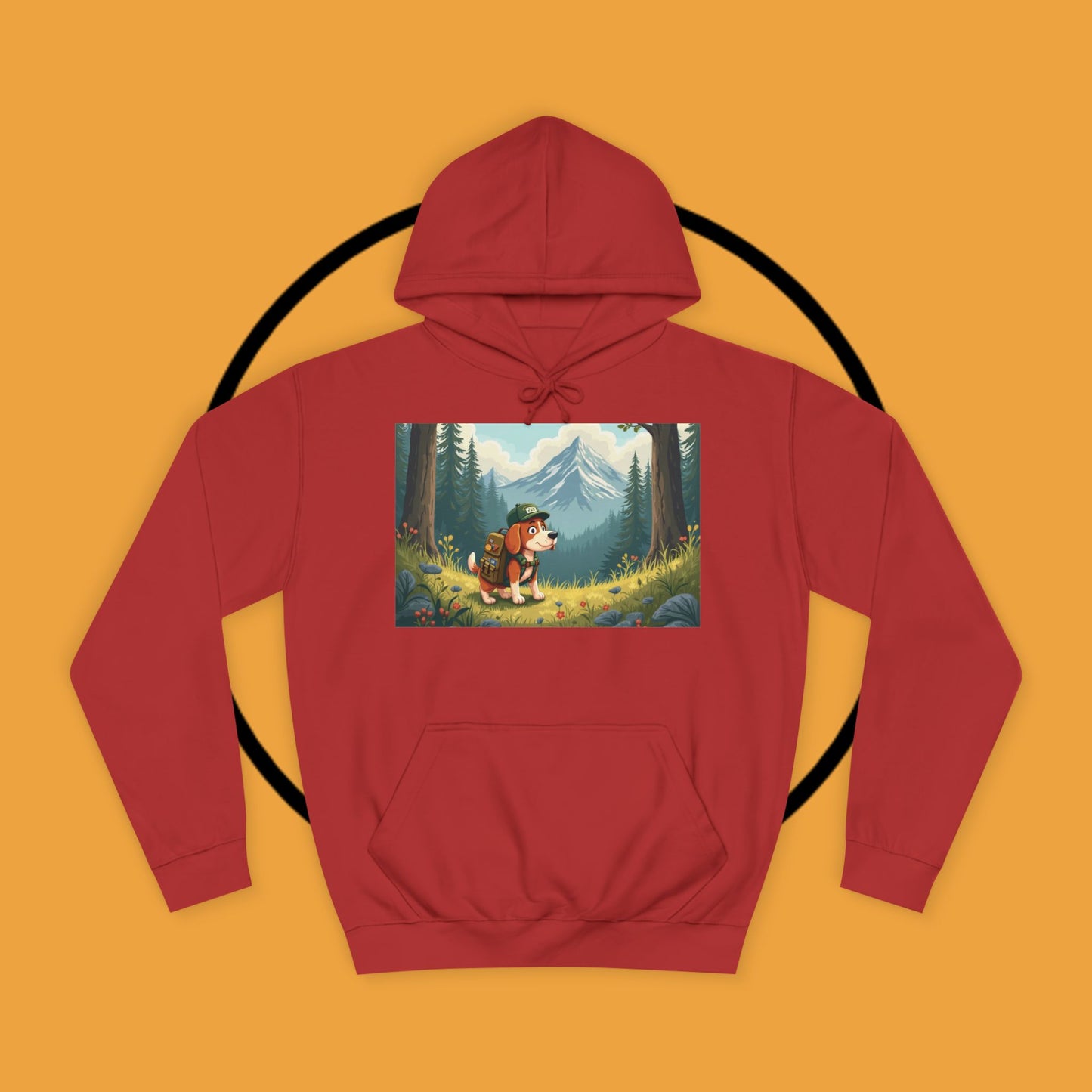 Adventure Awaits! 🌲🐾 - Beagle backpacker - Adorable Hiker Dog Hoodie - Unisex Hoodie