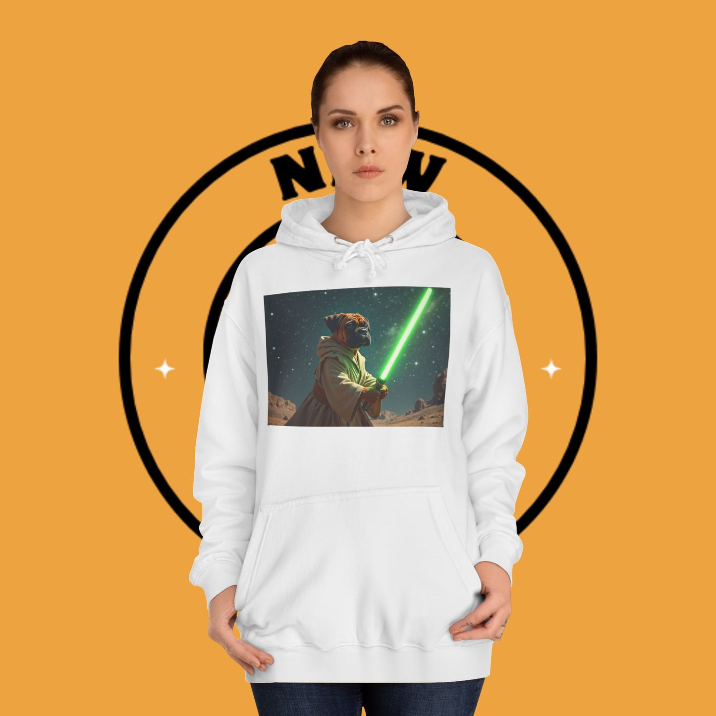 Jedi Boxer Dog Hoodie | Star Wars Pet Lover Gift | Funny Sci-Fi Dog Apparel | Geek Fashion