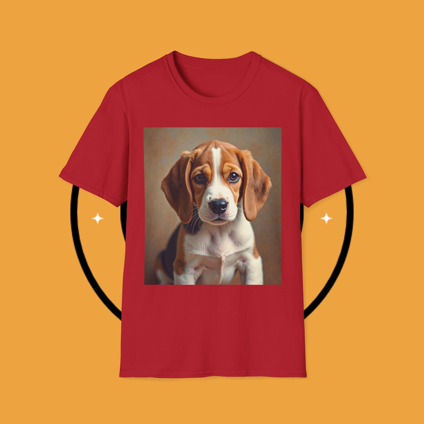 Adorable Beagle Puppy T-Shirt - Cute Dog Lover Gift | Premium Cotton Tee with Expressive Eyes Design