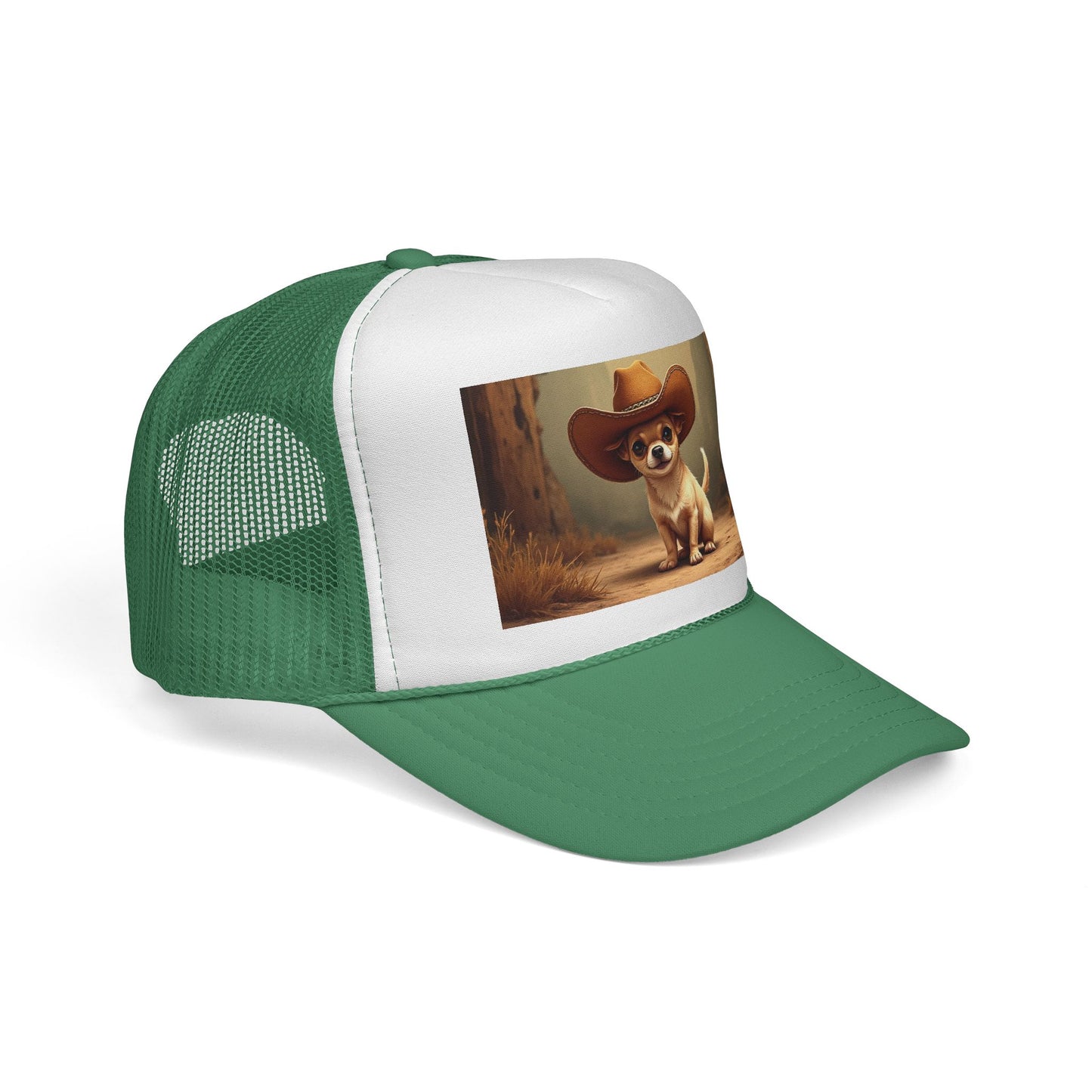 Cowboy Chihuahua Trucker Hat - Western Style Mesh Cap | Funny Dog Lover Gift with Adjustable Snapback