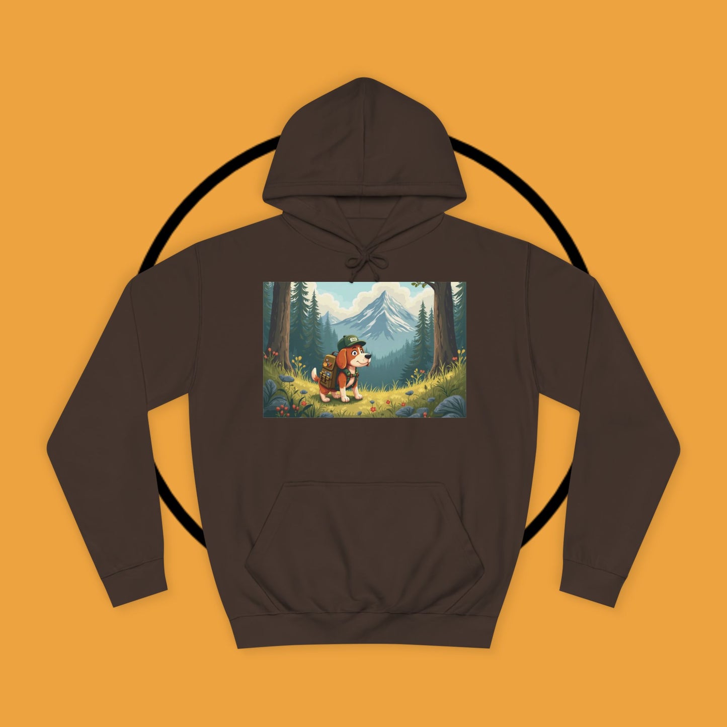 Adventure Awaits! 🌲🐾 - Beagle backpacker - Adorable Hiker Dog Hoodie - Unisex Hoodie