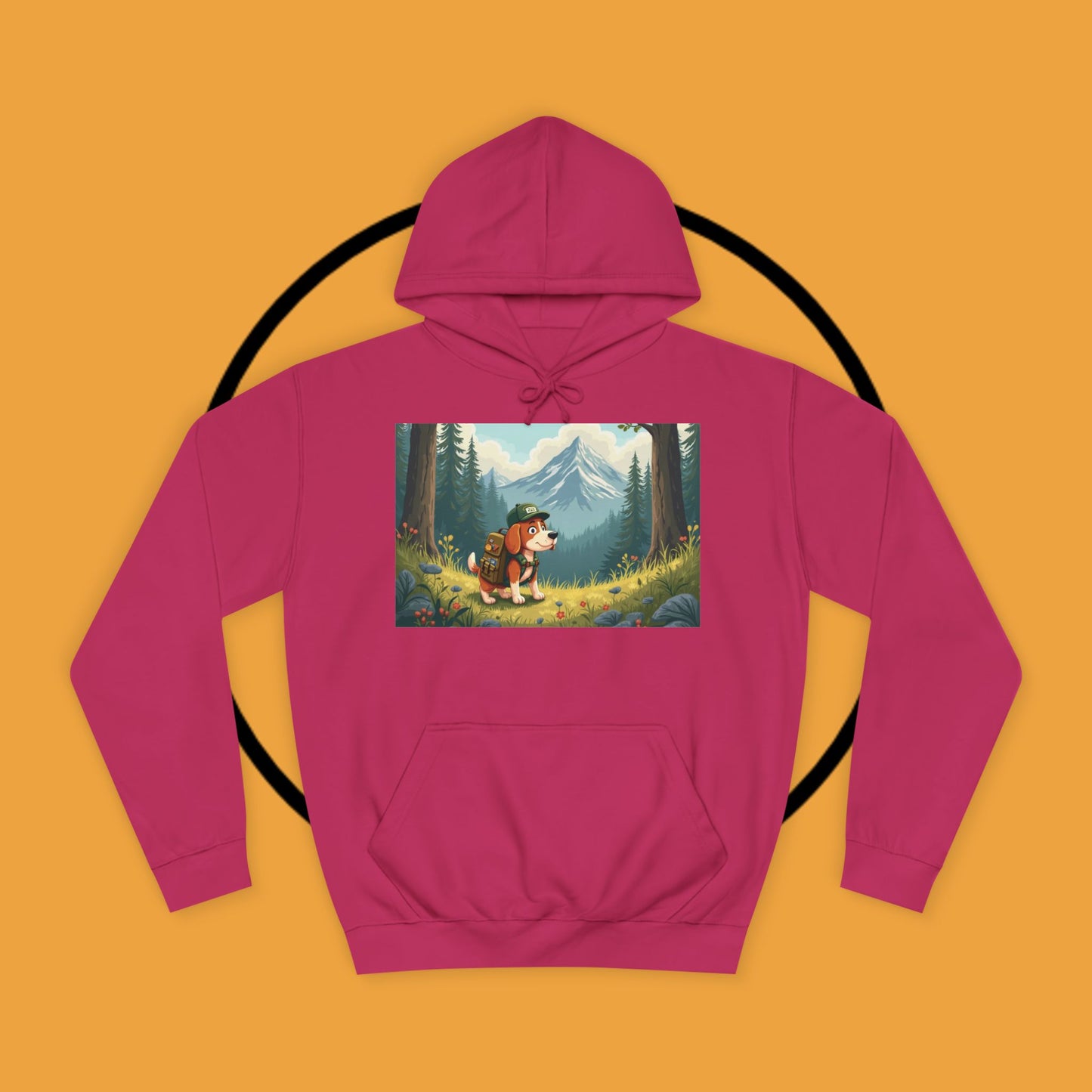 Adventure Awaits! 🌲🐾 - Beagle backpacker - Adorable Hiker Dog Hoodie - Unisex Hoodie