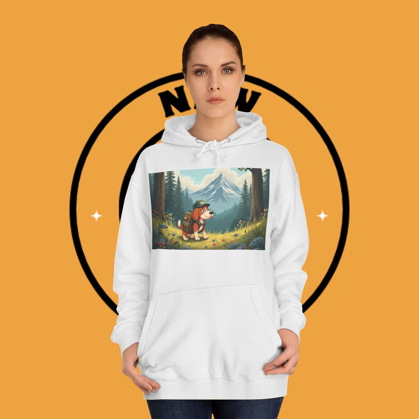 Adventure Awaits! 🌲🐾 - Beagle backpacker - Adorable Hiker Dog Hoodie - Unisex Hoodie